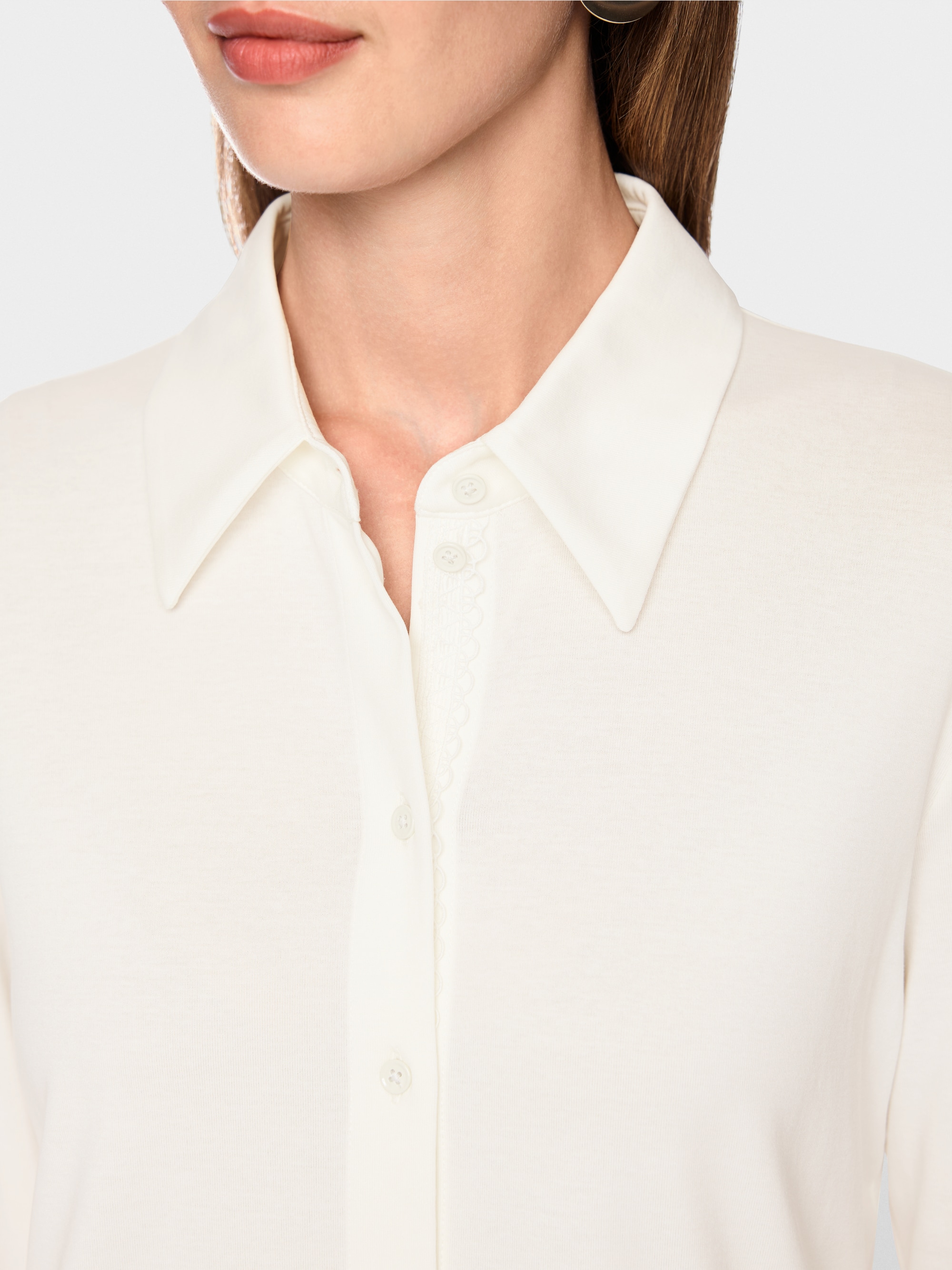Stretch cotton shirt blouse