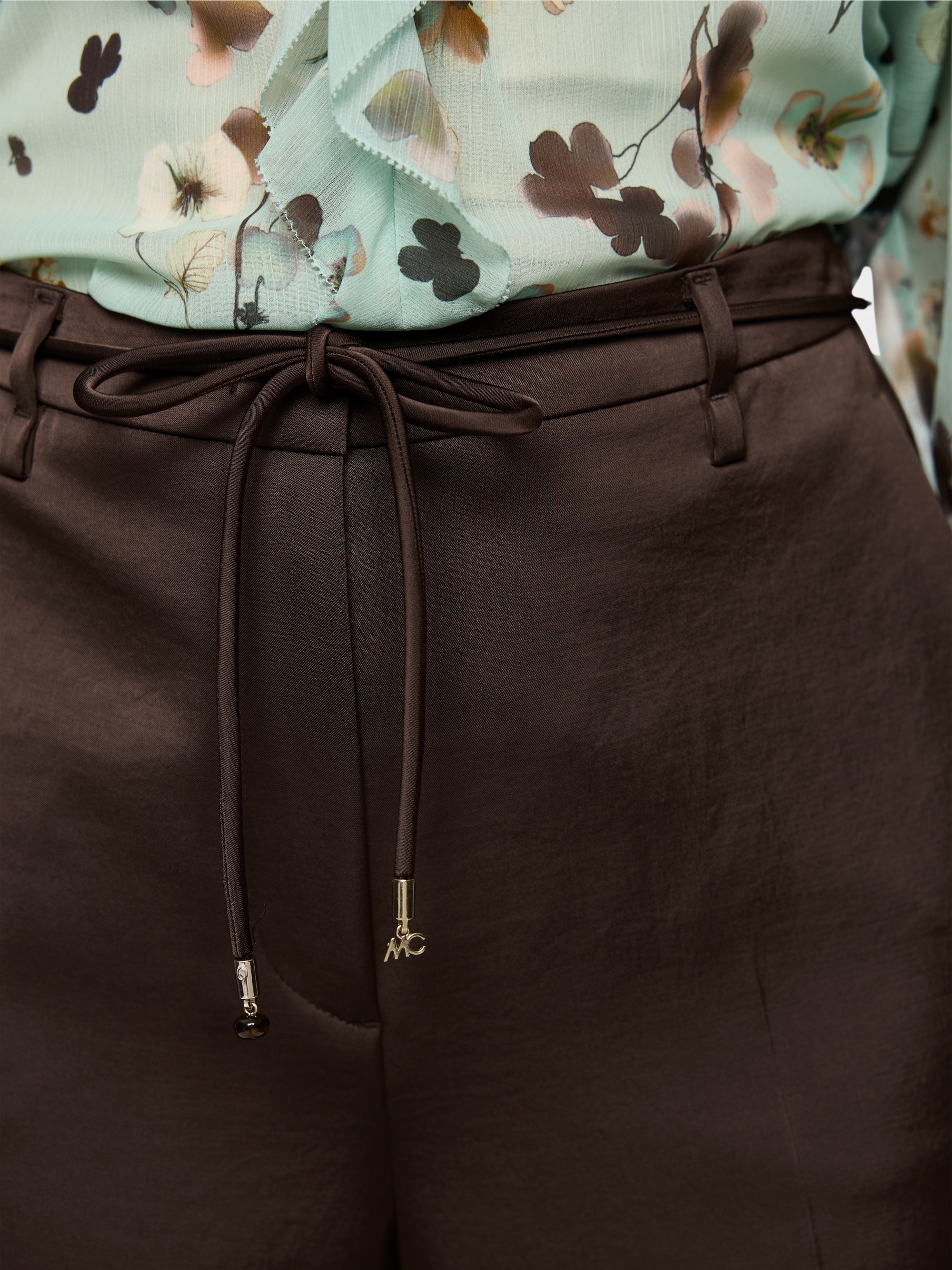 WARRI shiny fabric trousers