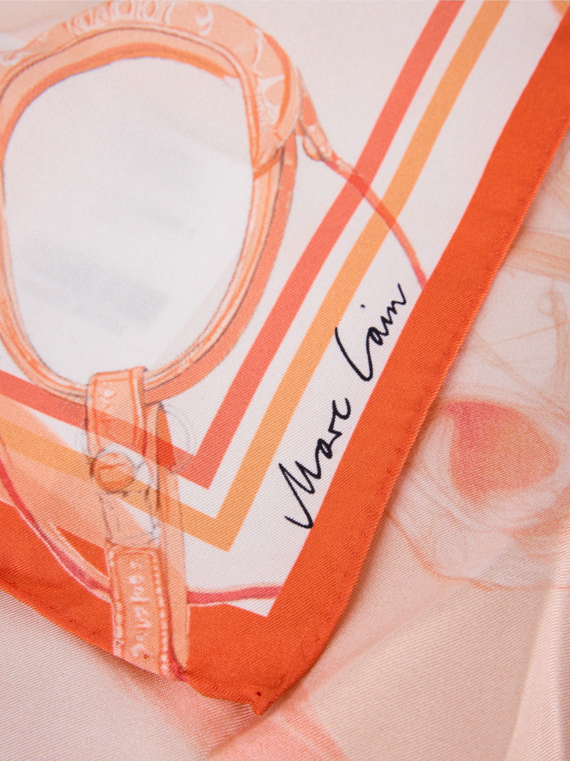 Square silk scarf