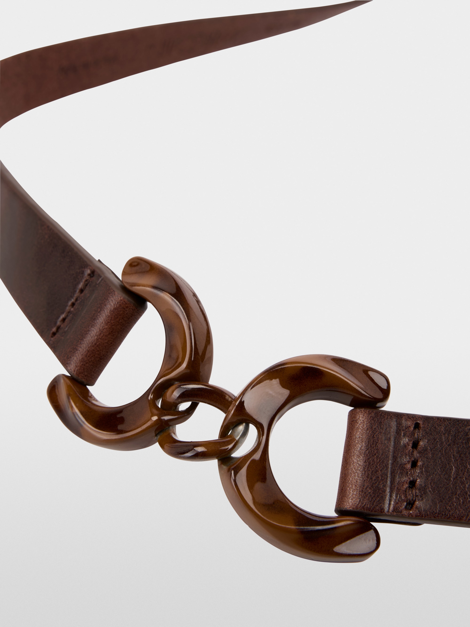 Narrow leather belt