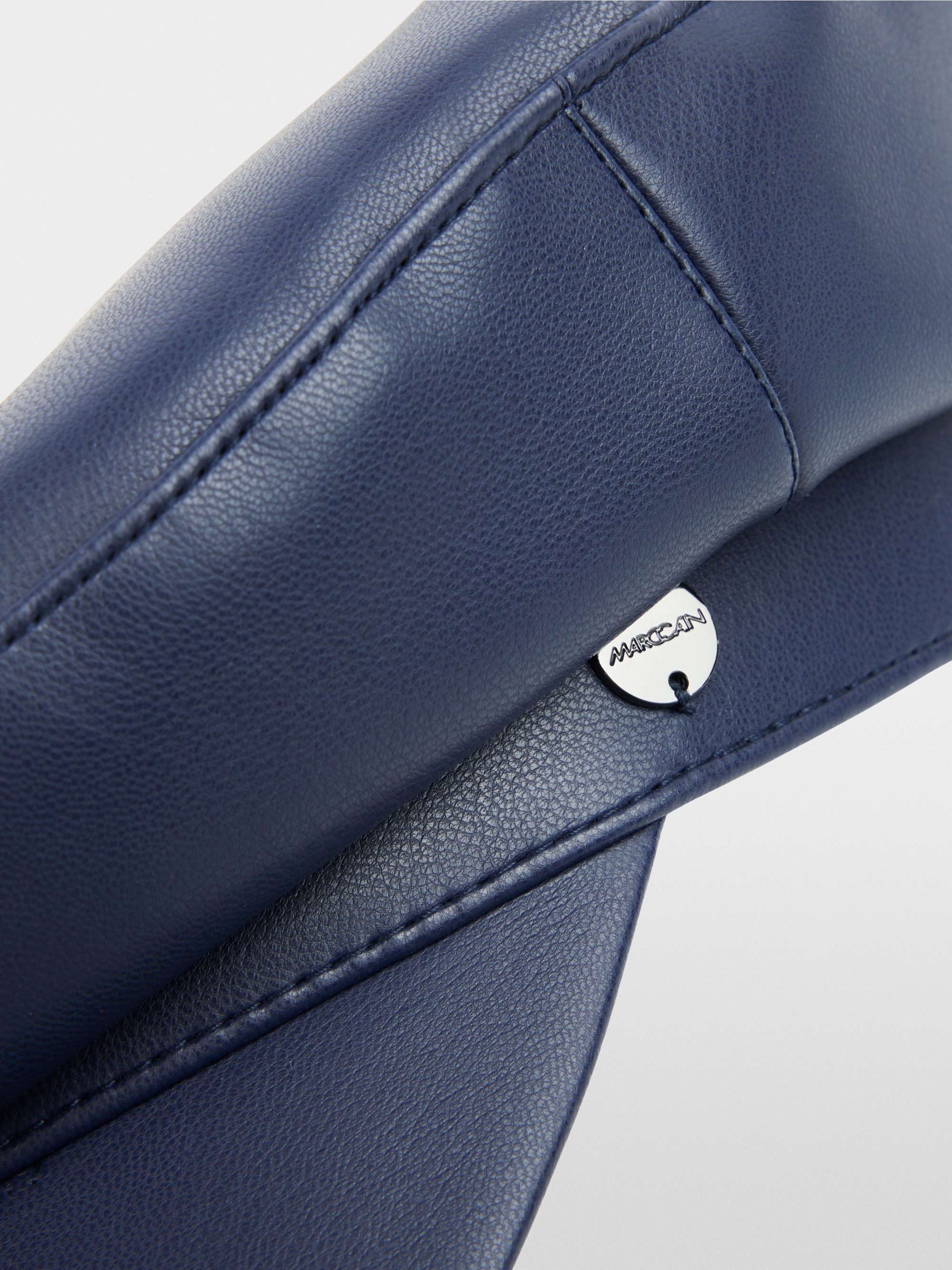 Faux leather cap