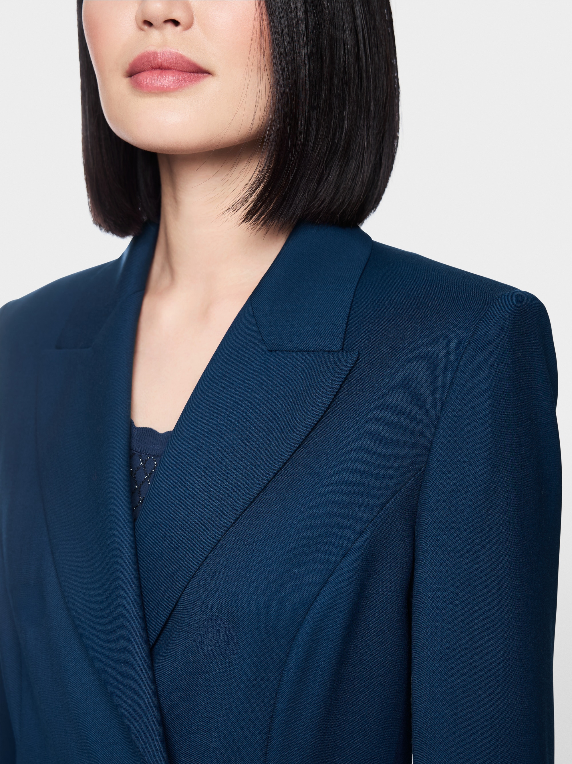 Double-breasted new wool blazer
