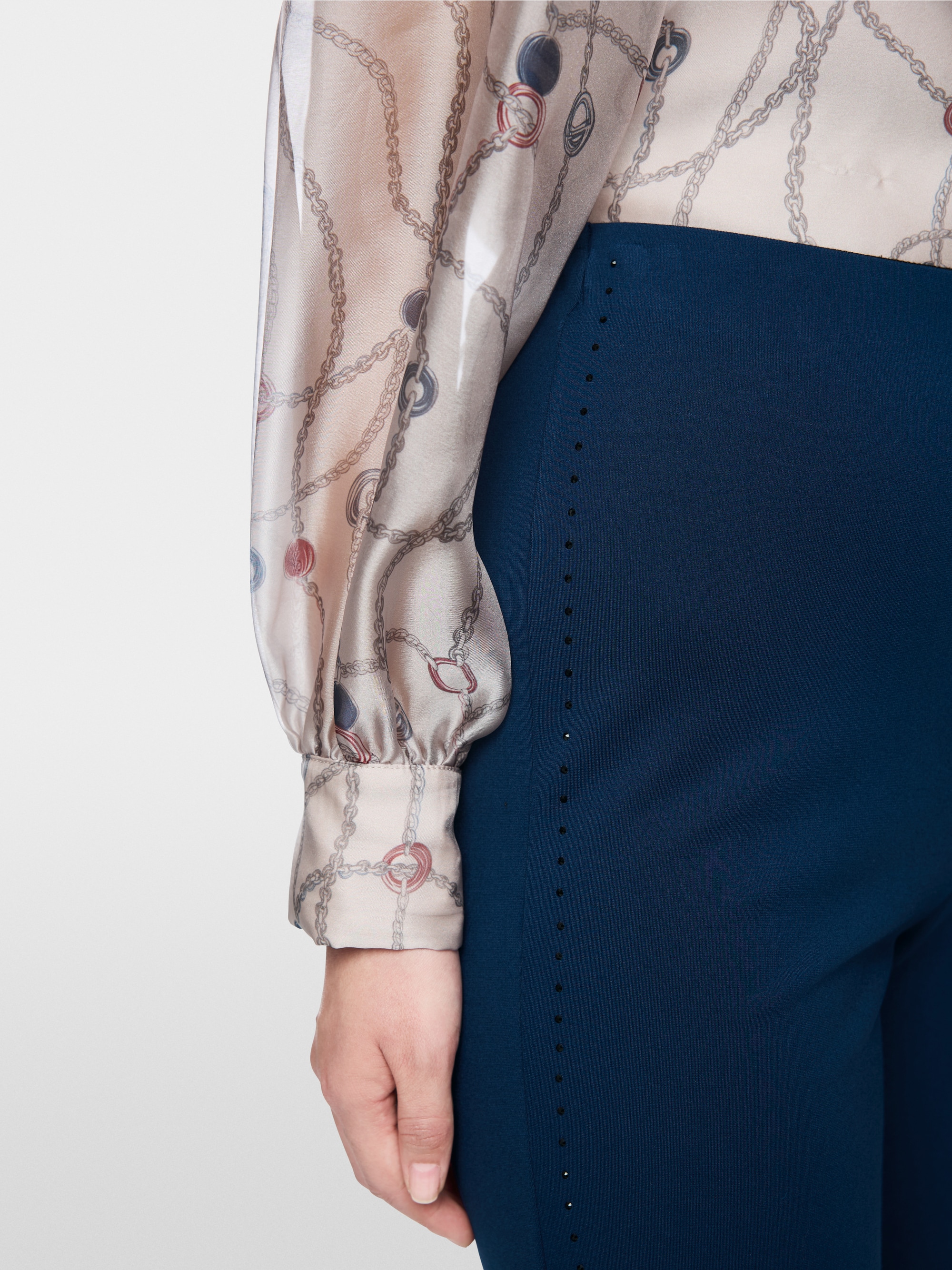 FUYU pull-on trousers with embellishment