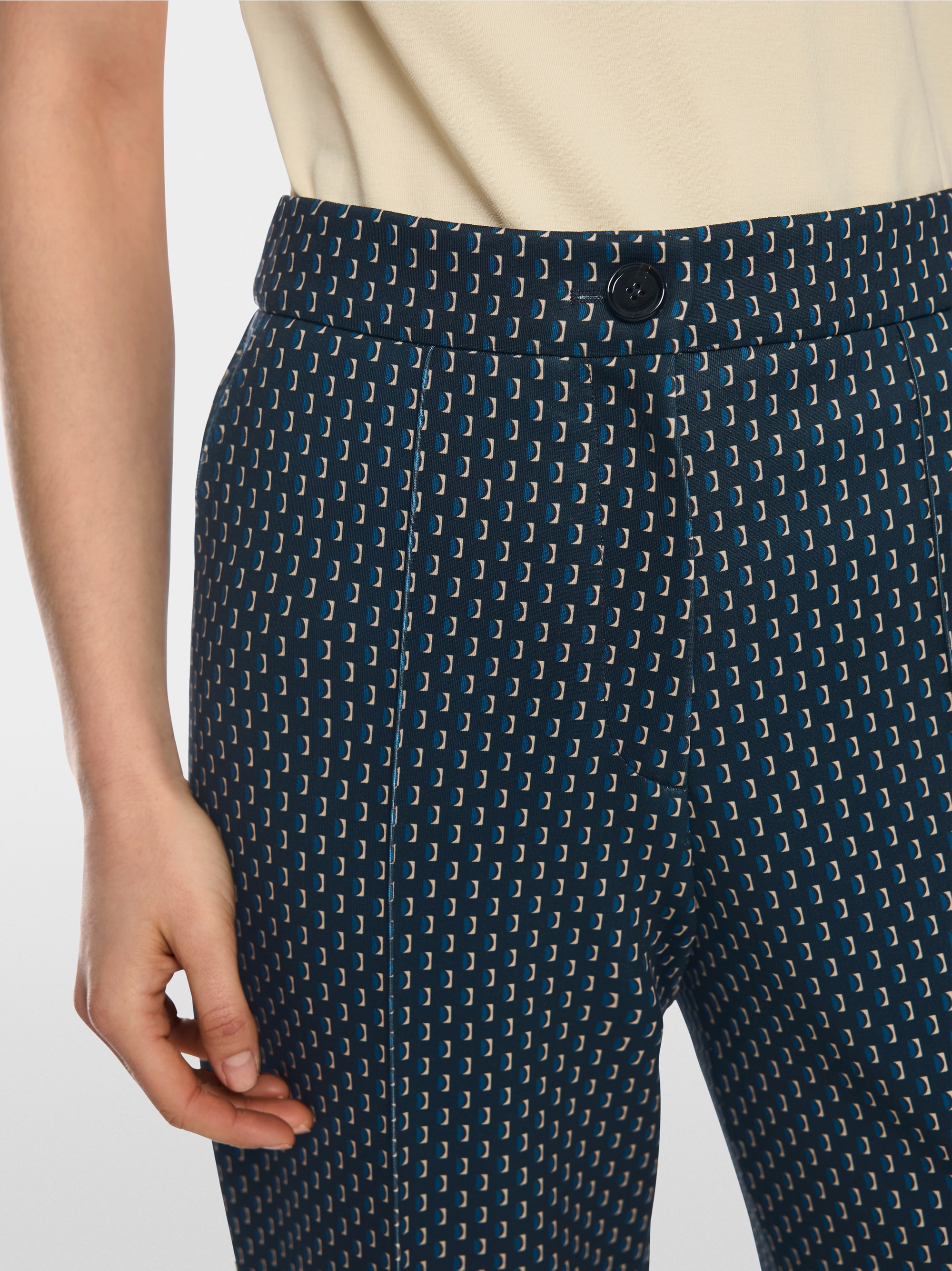 WUKARI wide fit fabric trousers