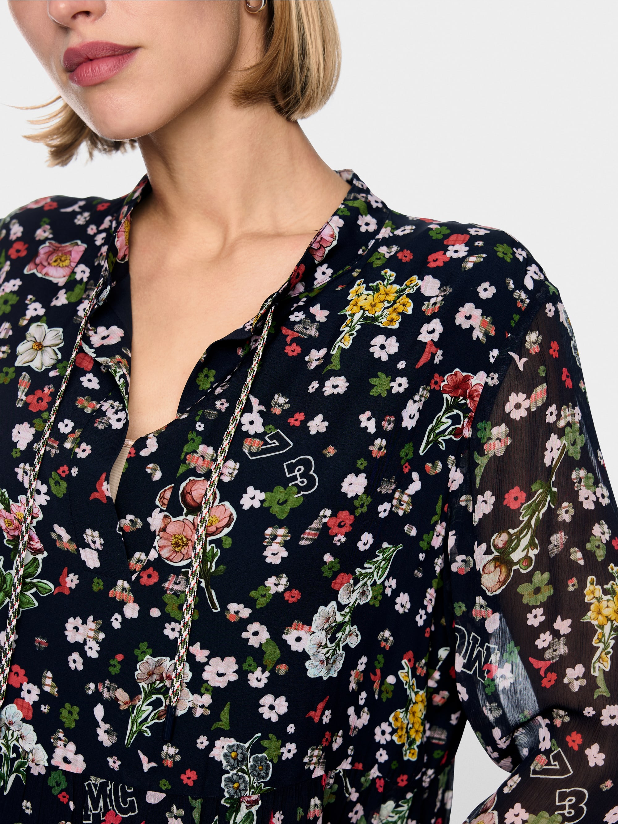 Viscose dress with all-over print
