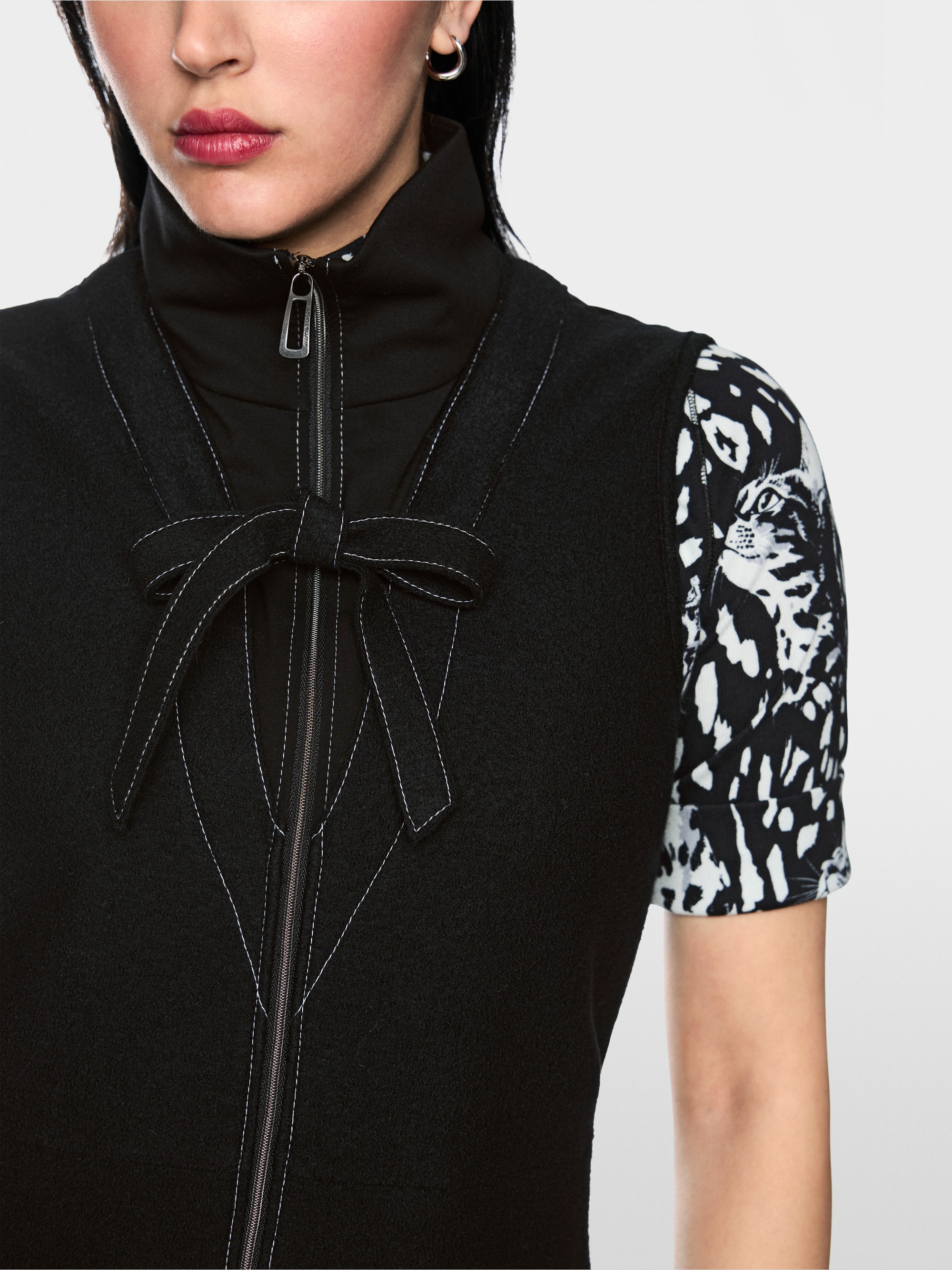 ‘Knitted in Germany’ half-zip dress
