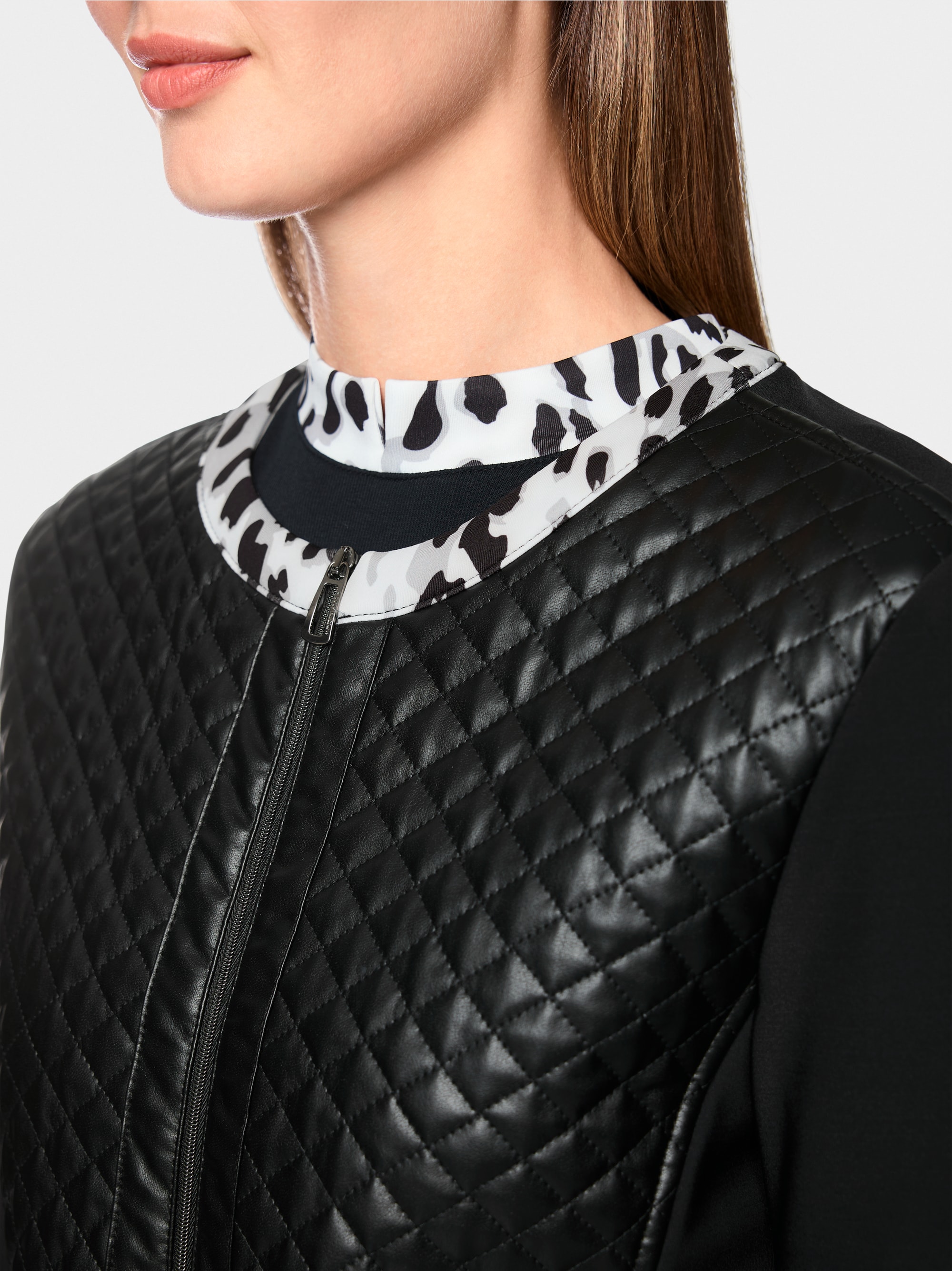 Jacket with contemporary quilted look