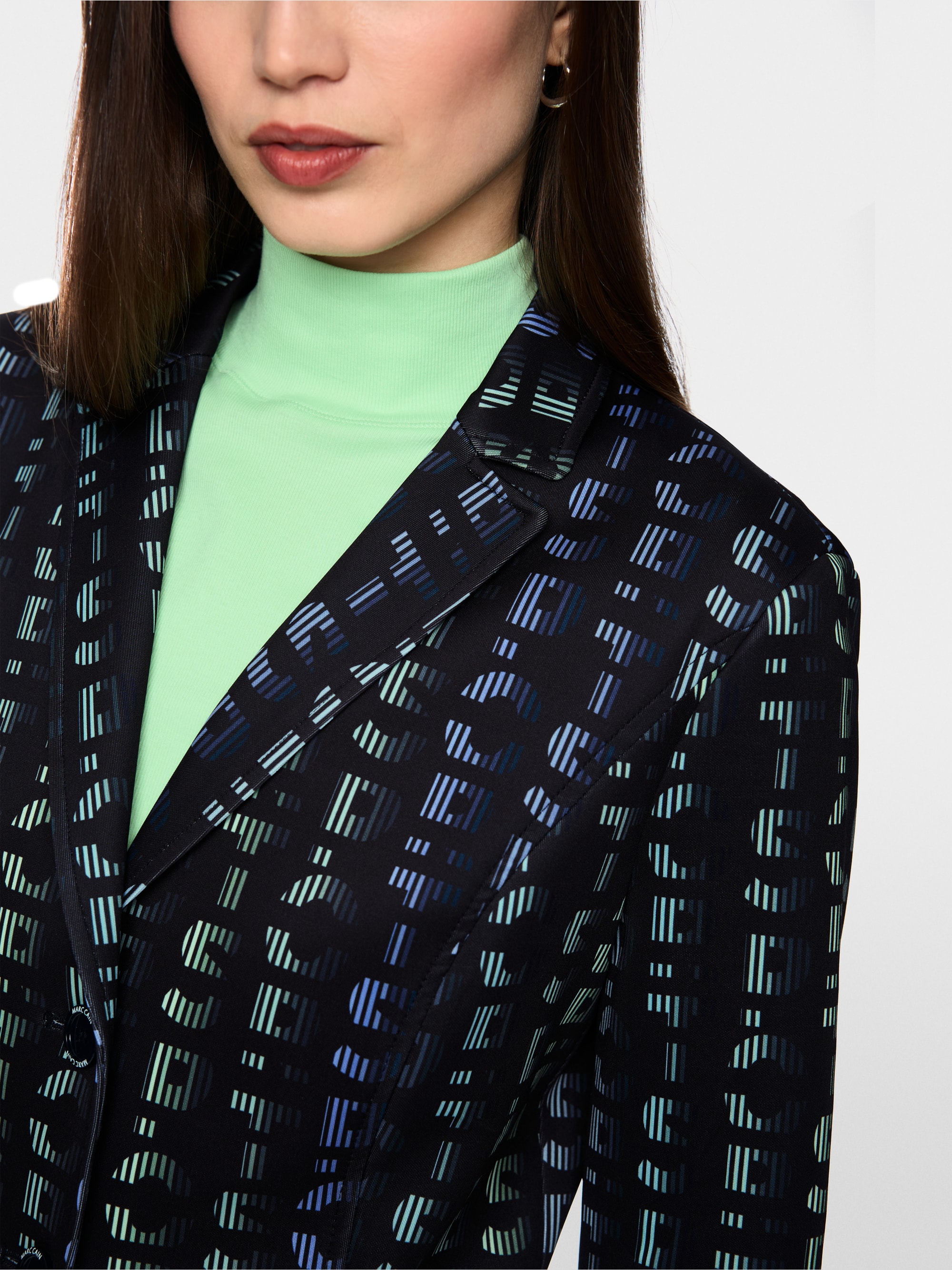 Blazer en jersey imprimé