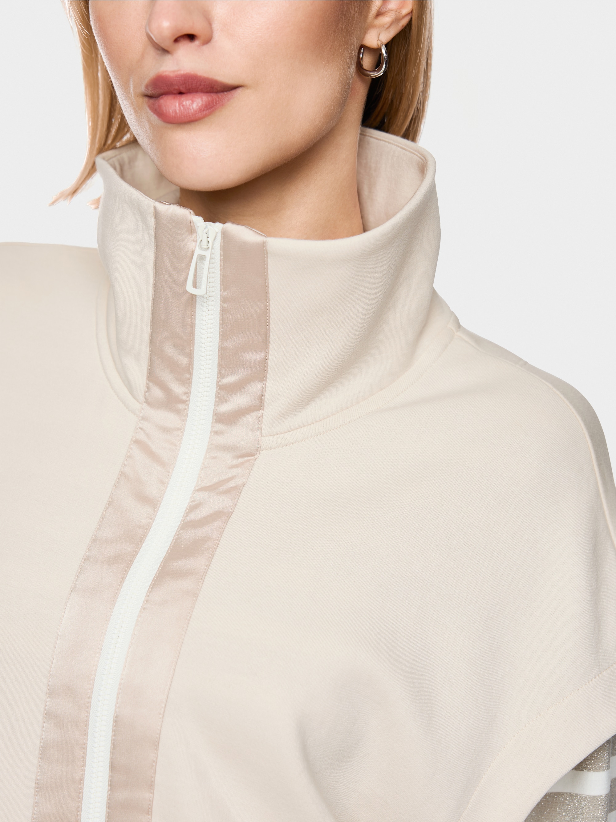 Gilet en mélange de coton à col camionneur