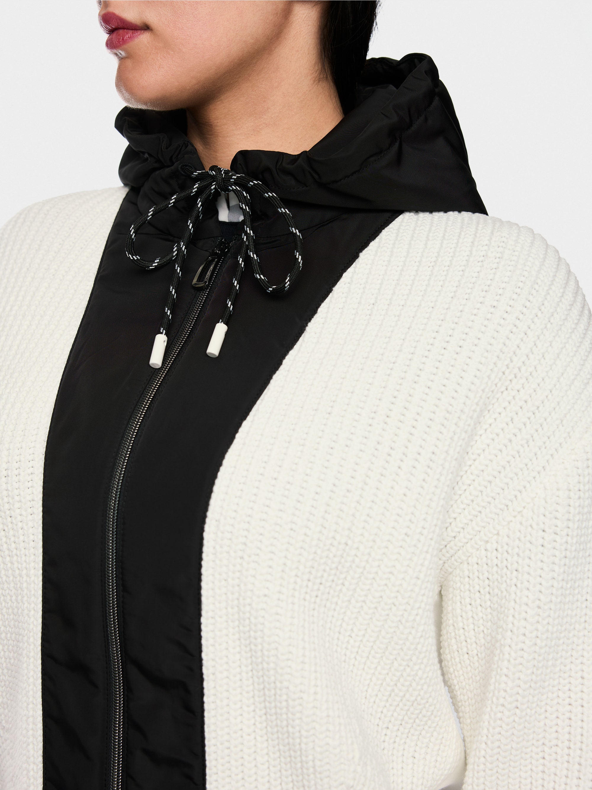 ‘Knitted in Germany’ contrast hoodie