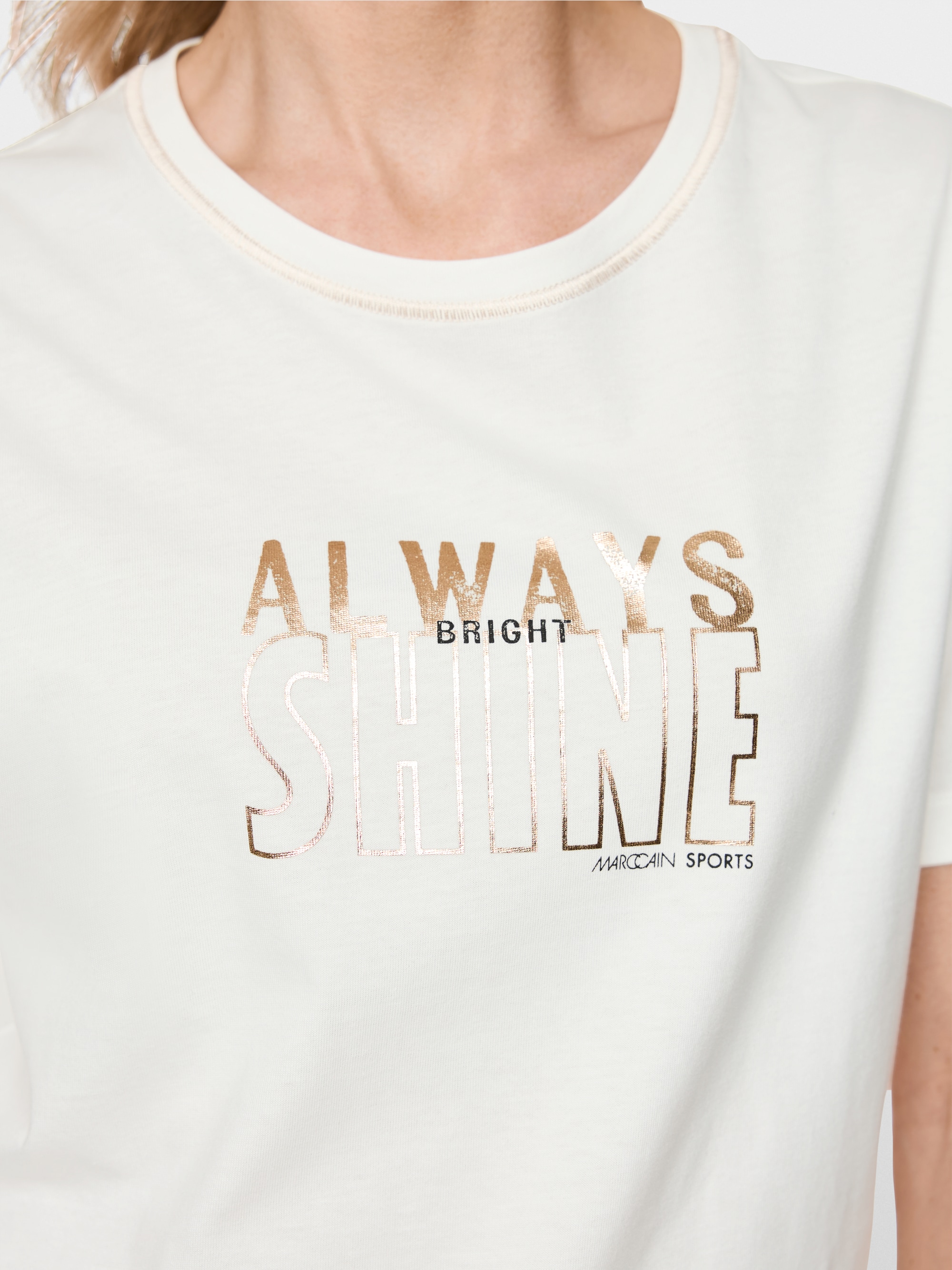 Organic cotton shirt with shimmer print