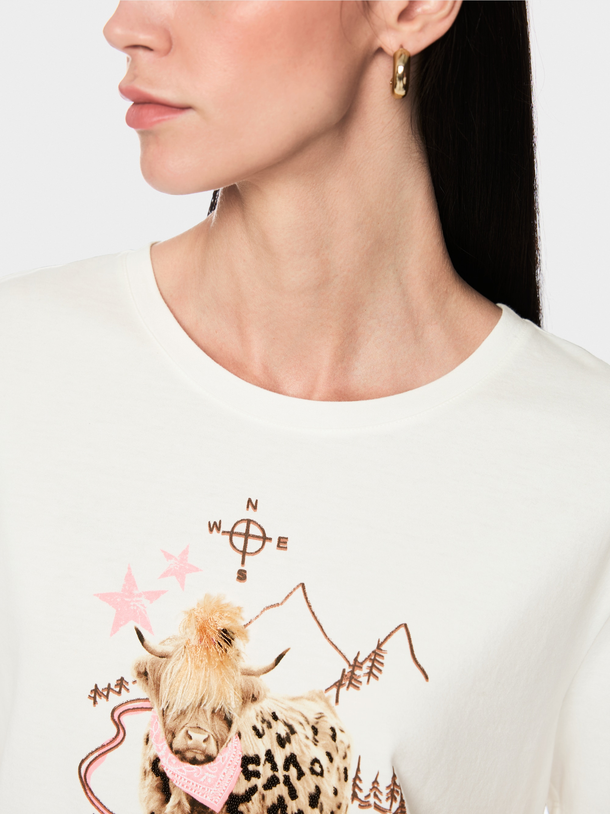 Printed cotton T-shirt