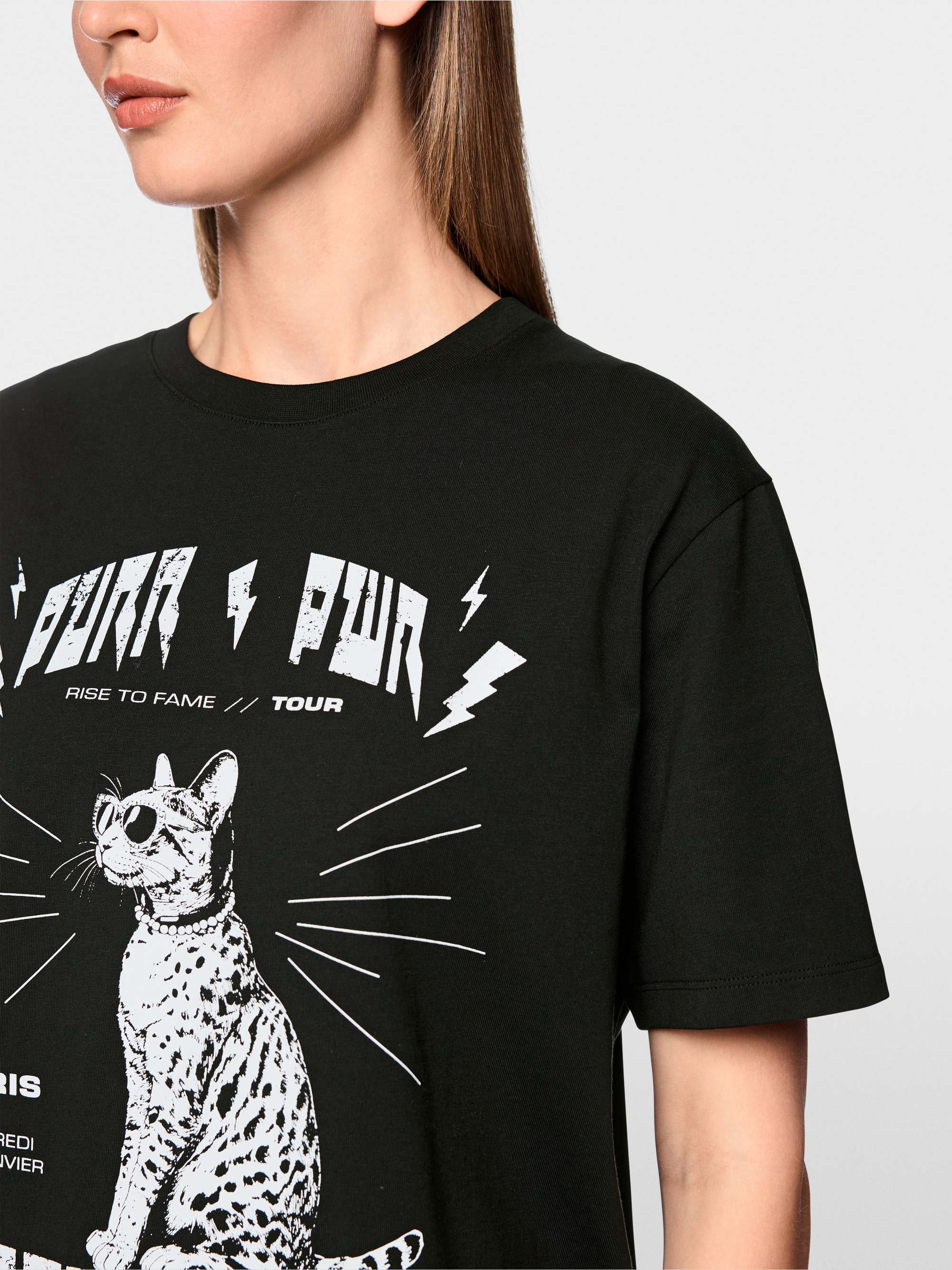 Cotton T-shirt with festival print