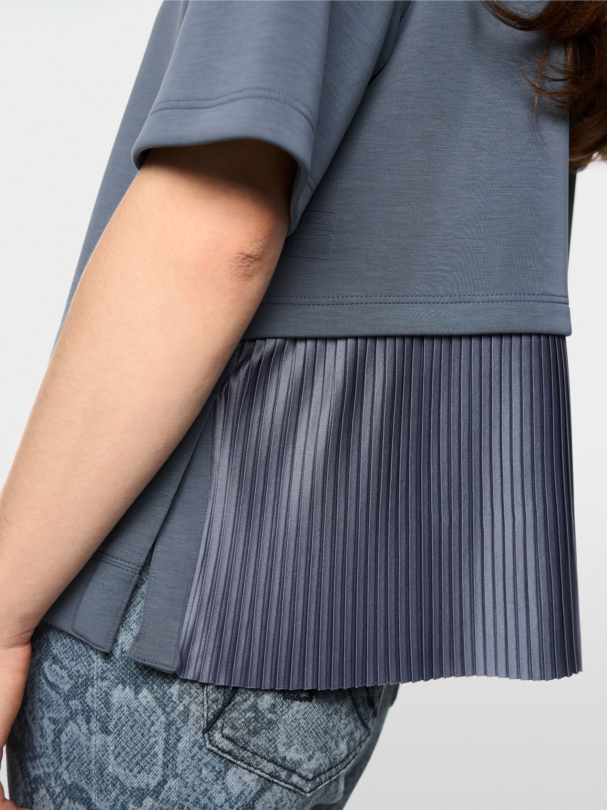 T-shirt with pleated details