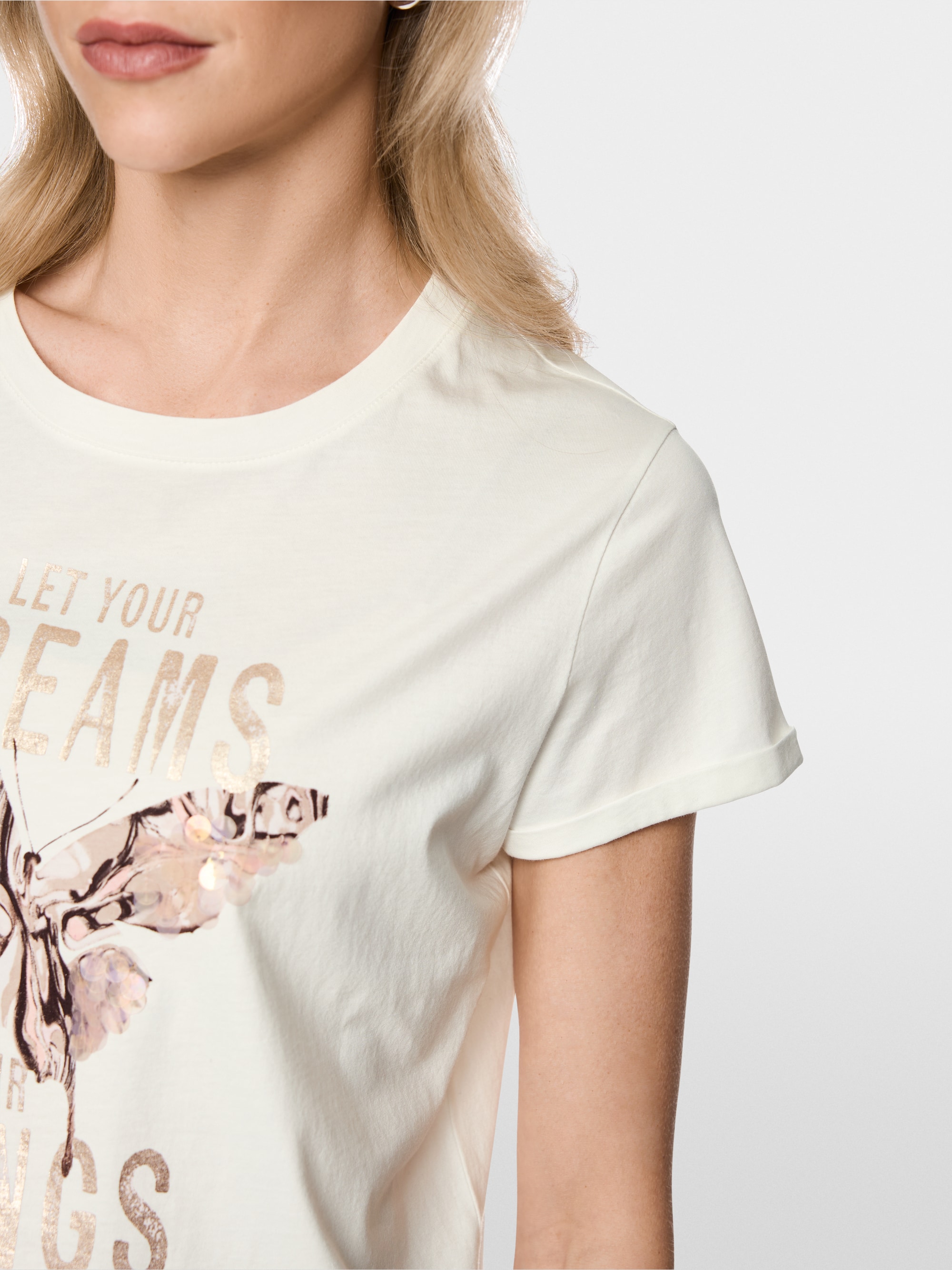 Cotton T-shirt with sequins