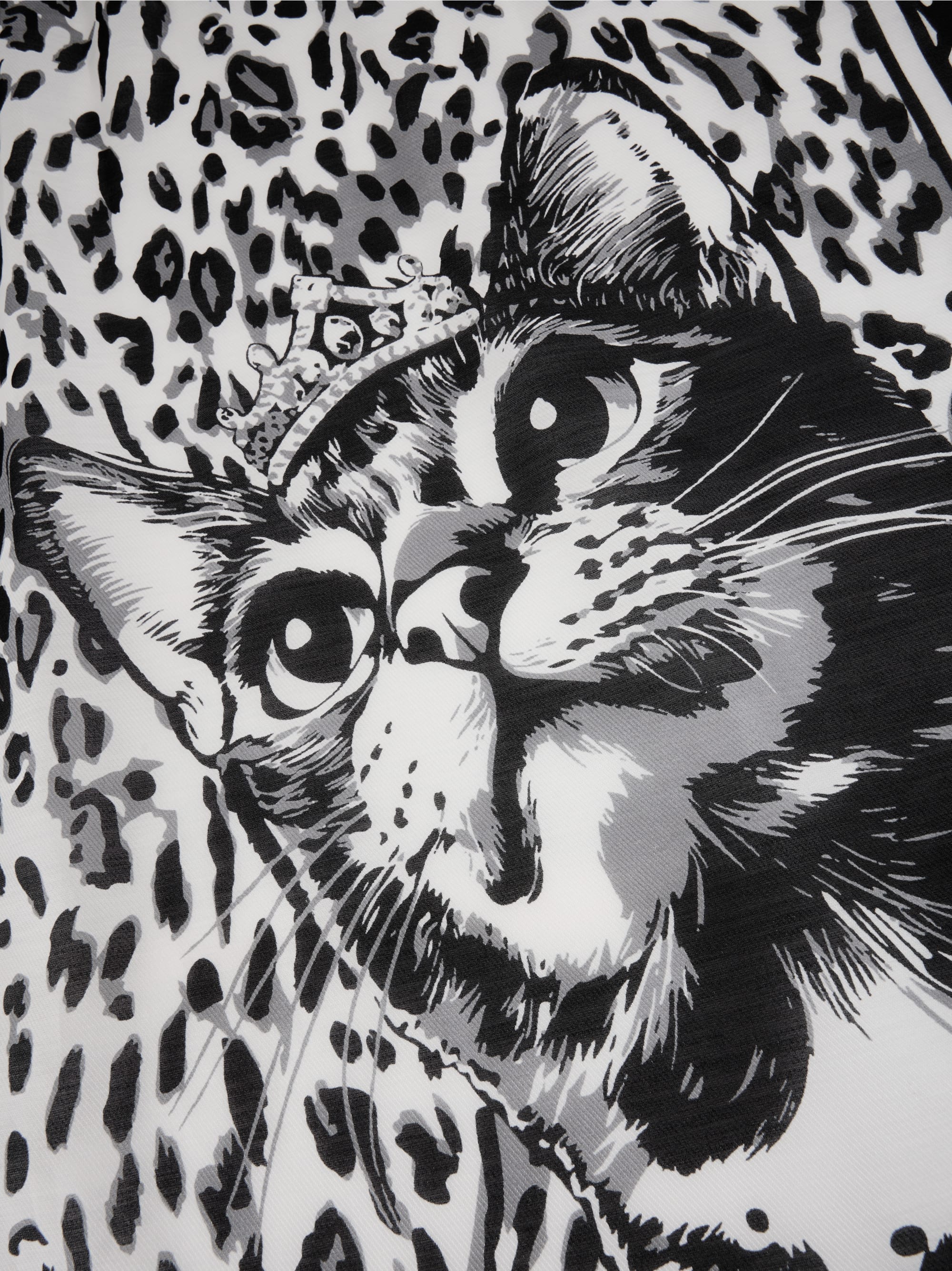 Printed cotton-silk scarf