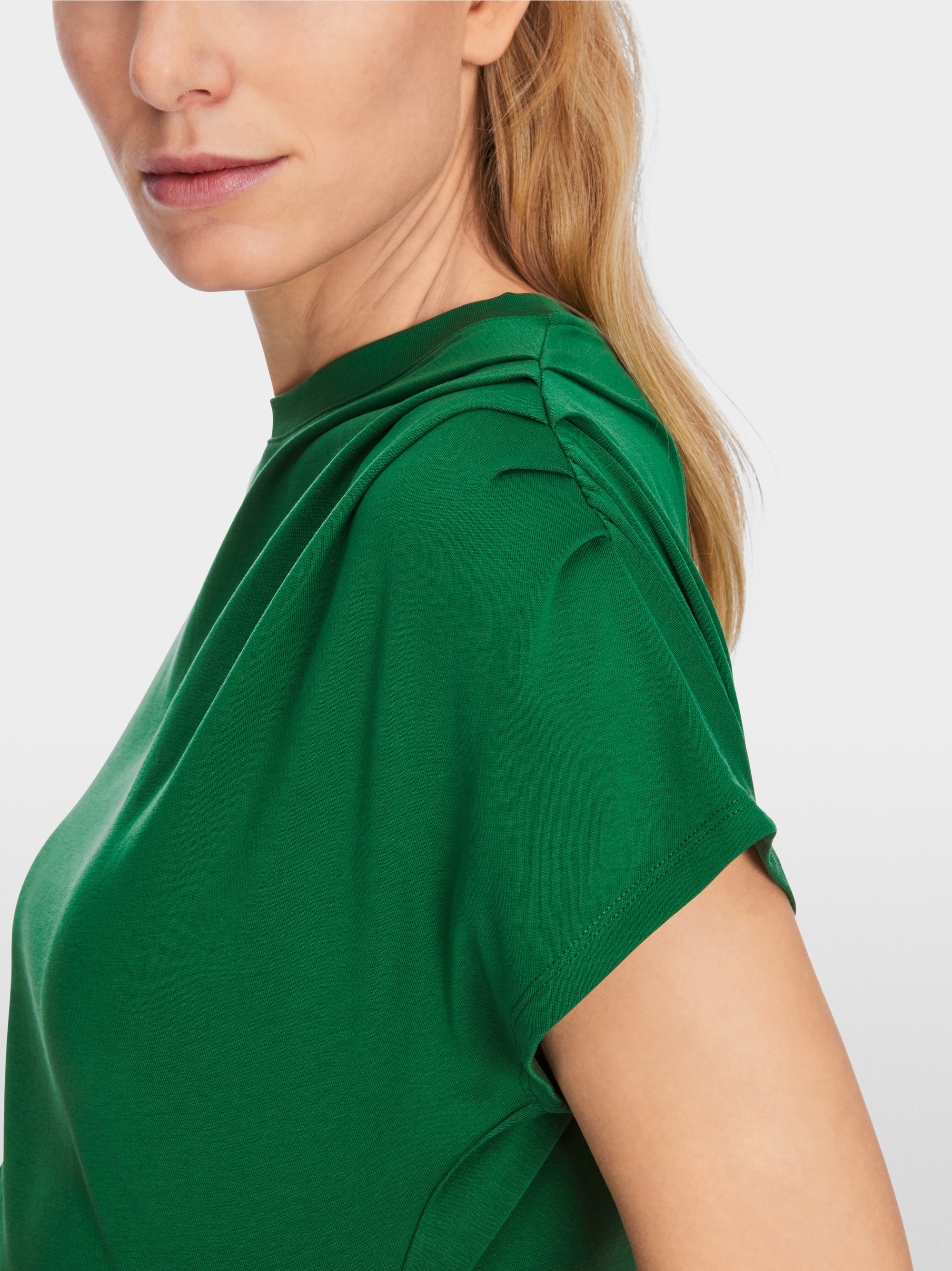 T-Shirt mit Falten-Detaiks