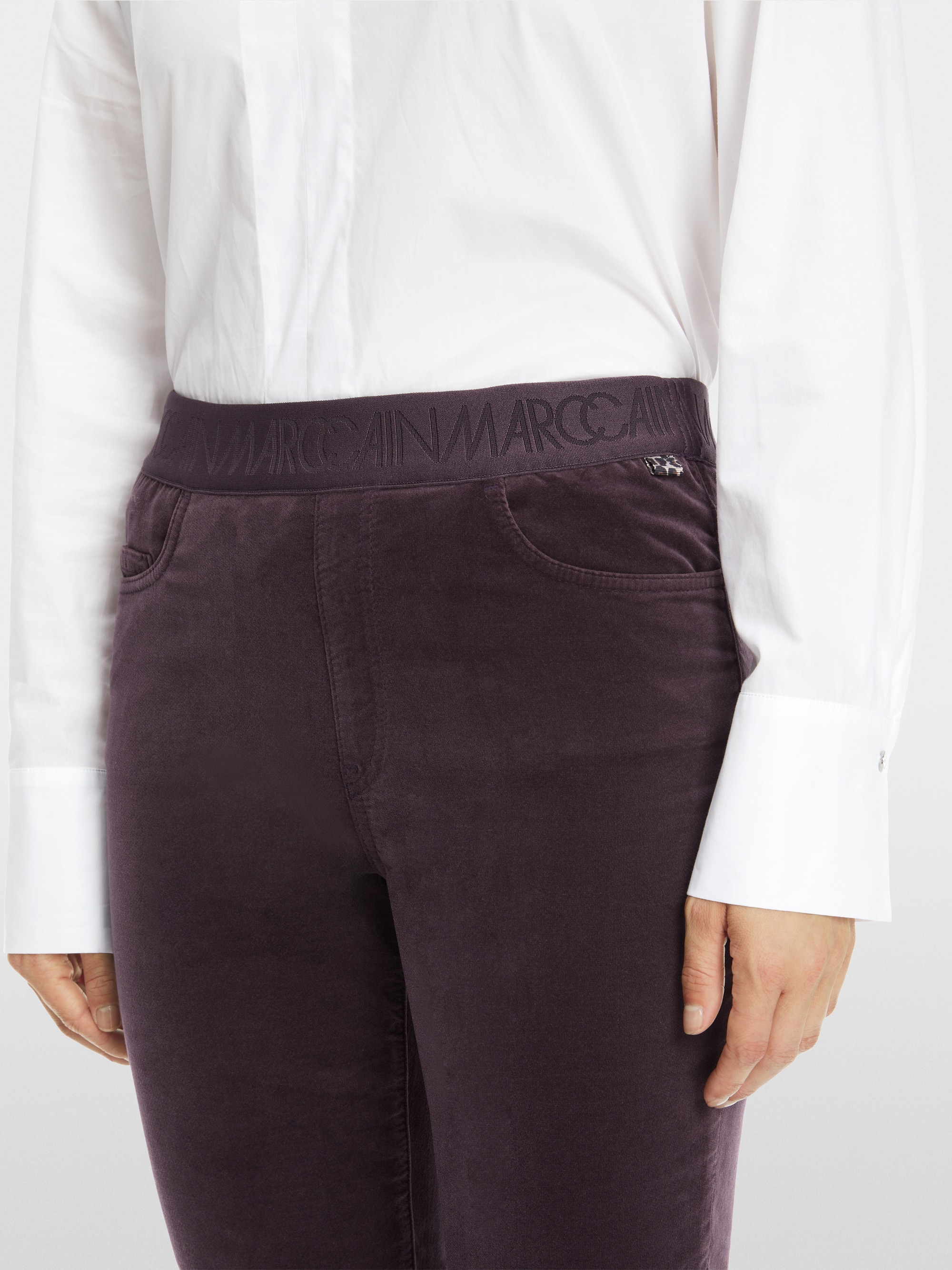 SIENA pull-on velvet trousers