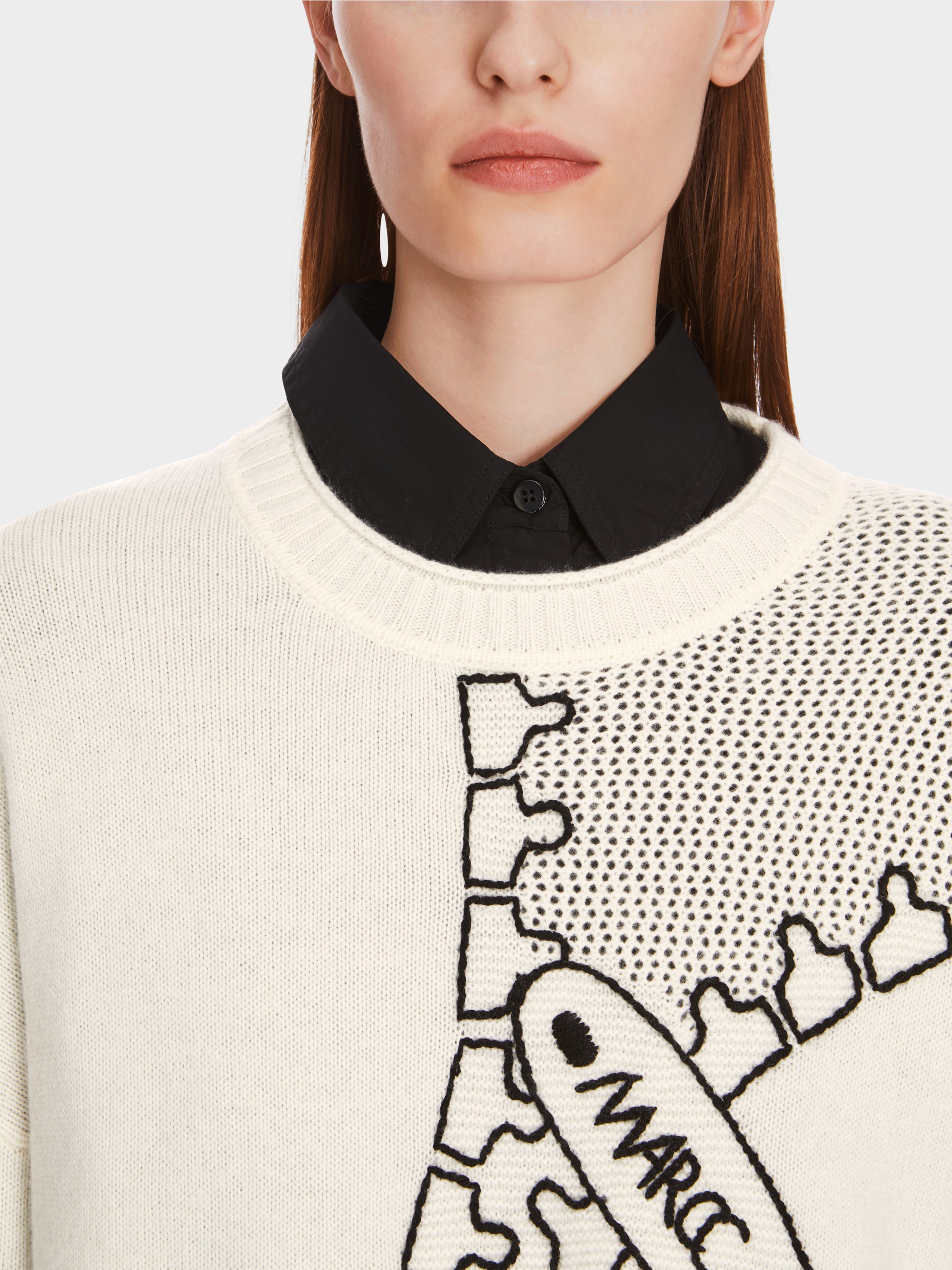 Sweat-shirt en mélange laine/cachemire