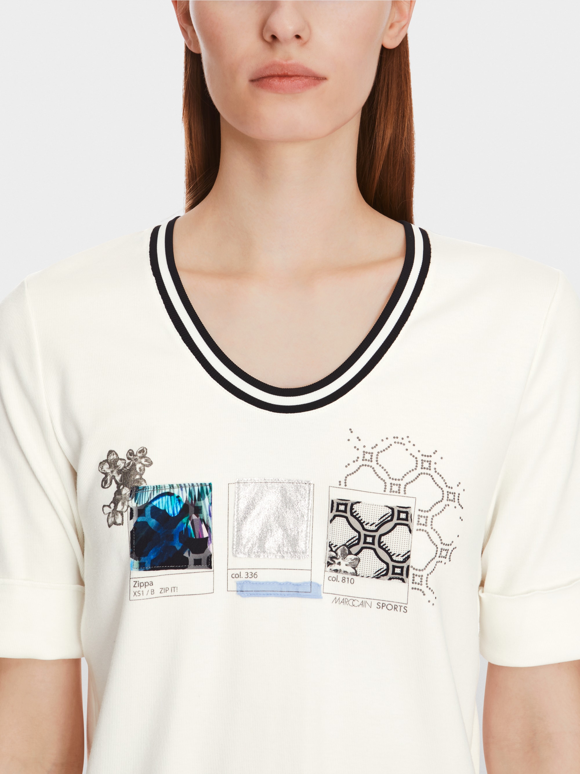 Cotton rib T-shirt