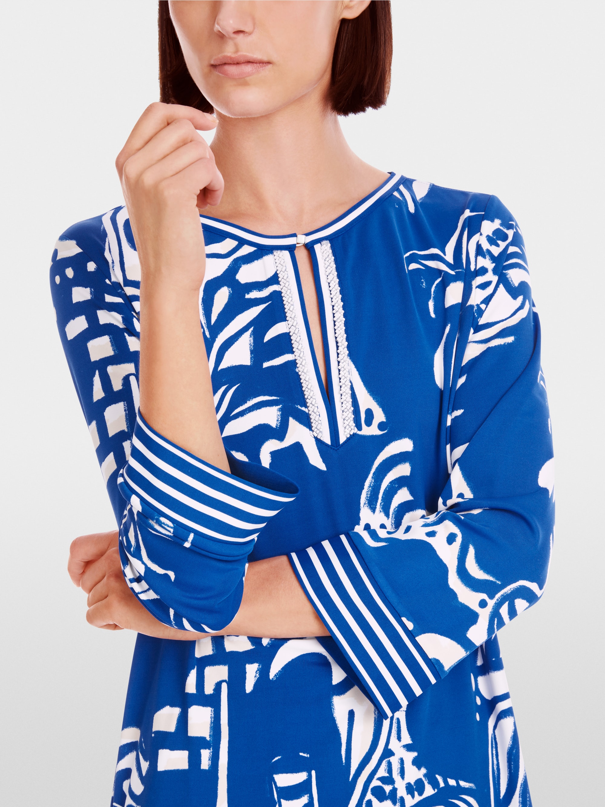 Slip-on blouse with pearls