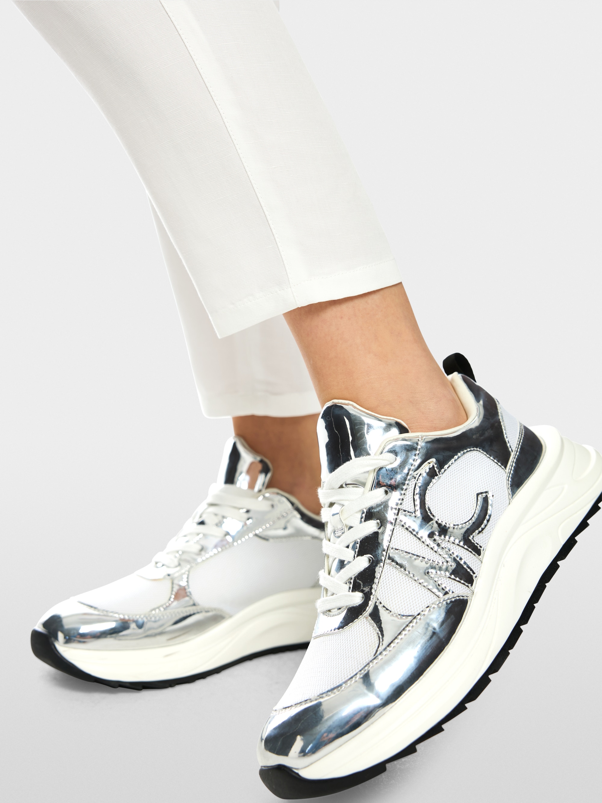 RHODOS plain wide slip-on trousers