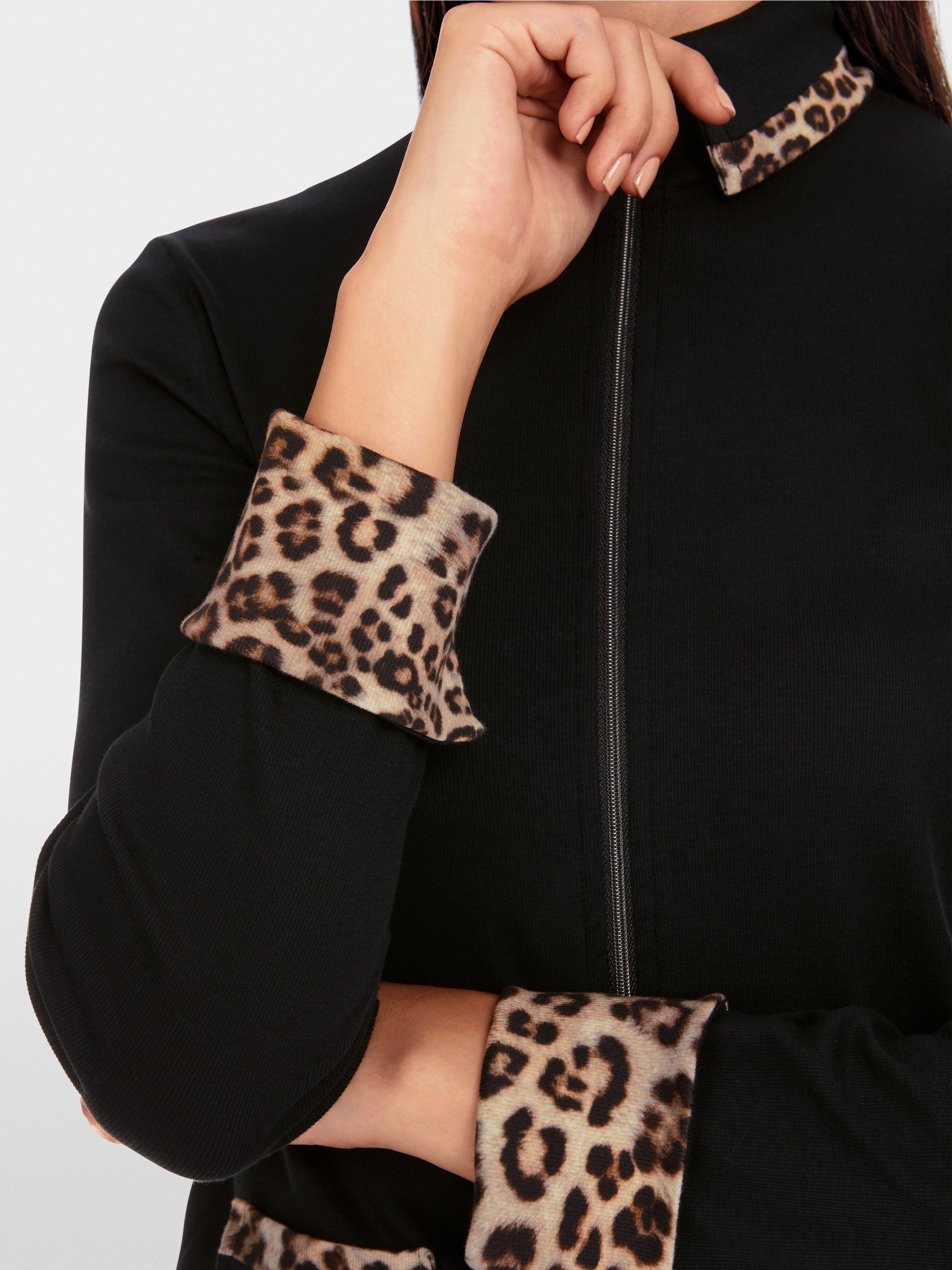 Veste zippée en coton côtelé