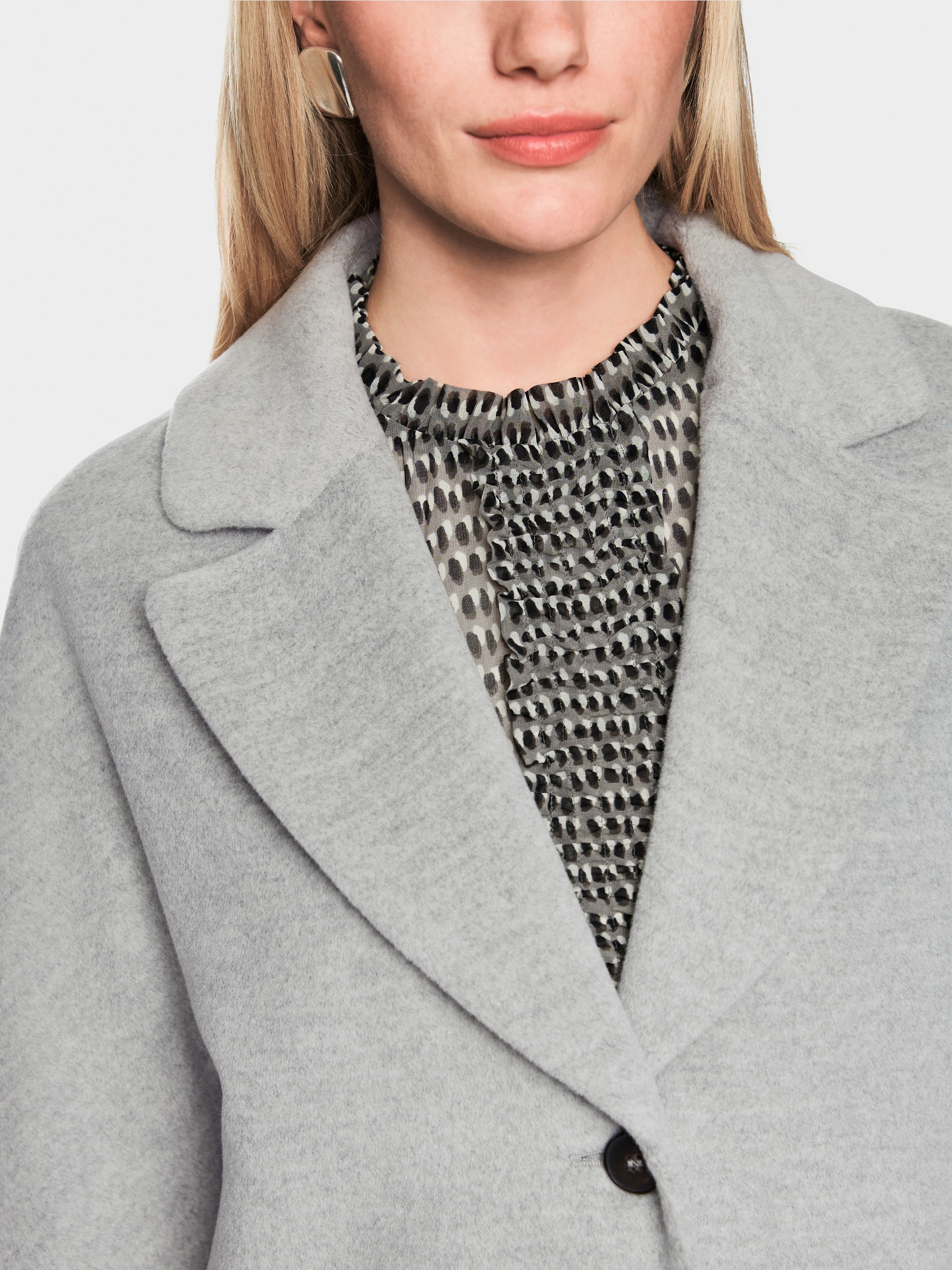 Weiter Mantel aus Alpaka-Woll-Mix