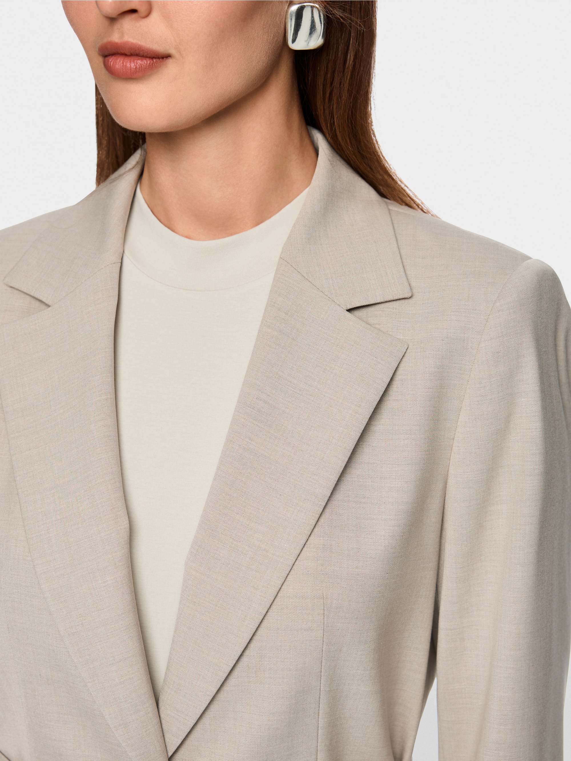 Blazer with tie belt