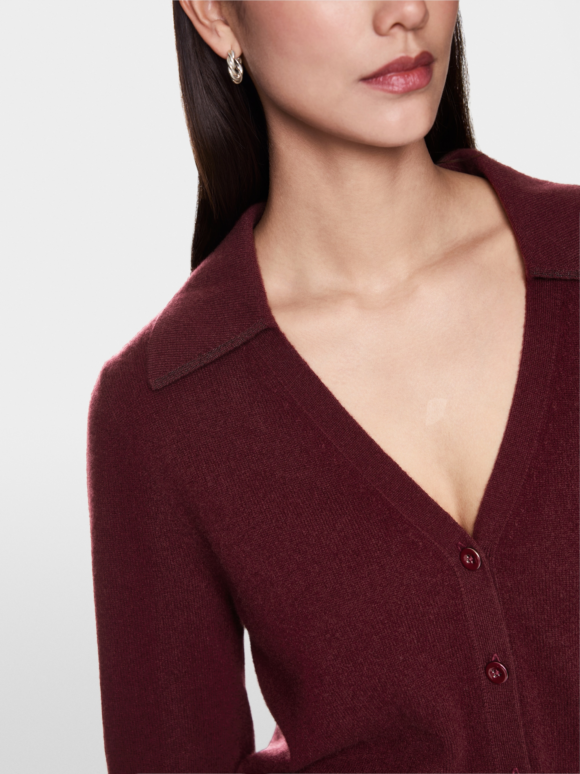 Cardigan court en cachemire
