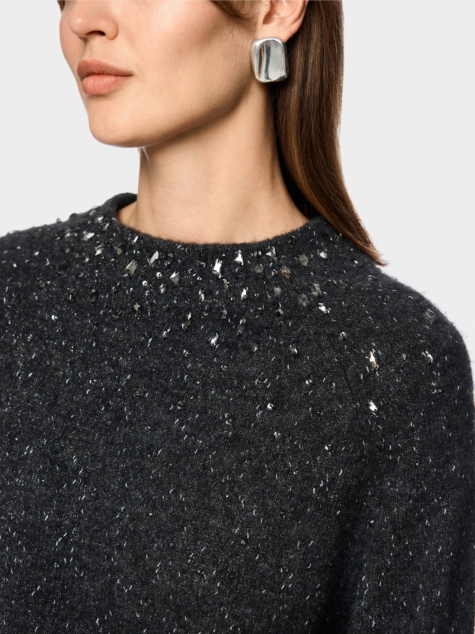 Pull en mélange d'alpaga avec détails pailletés
