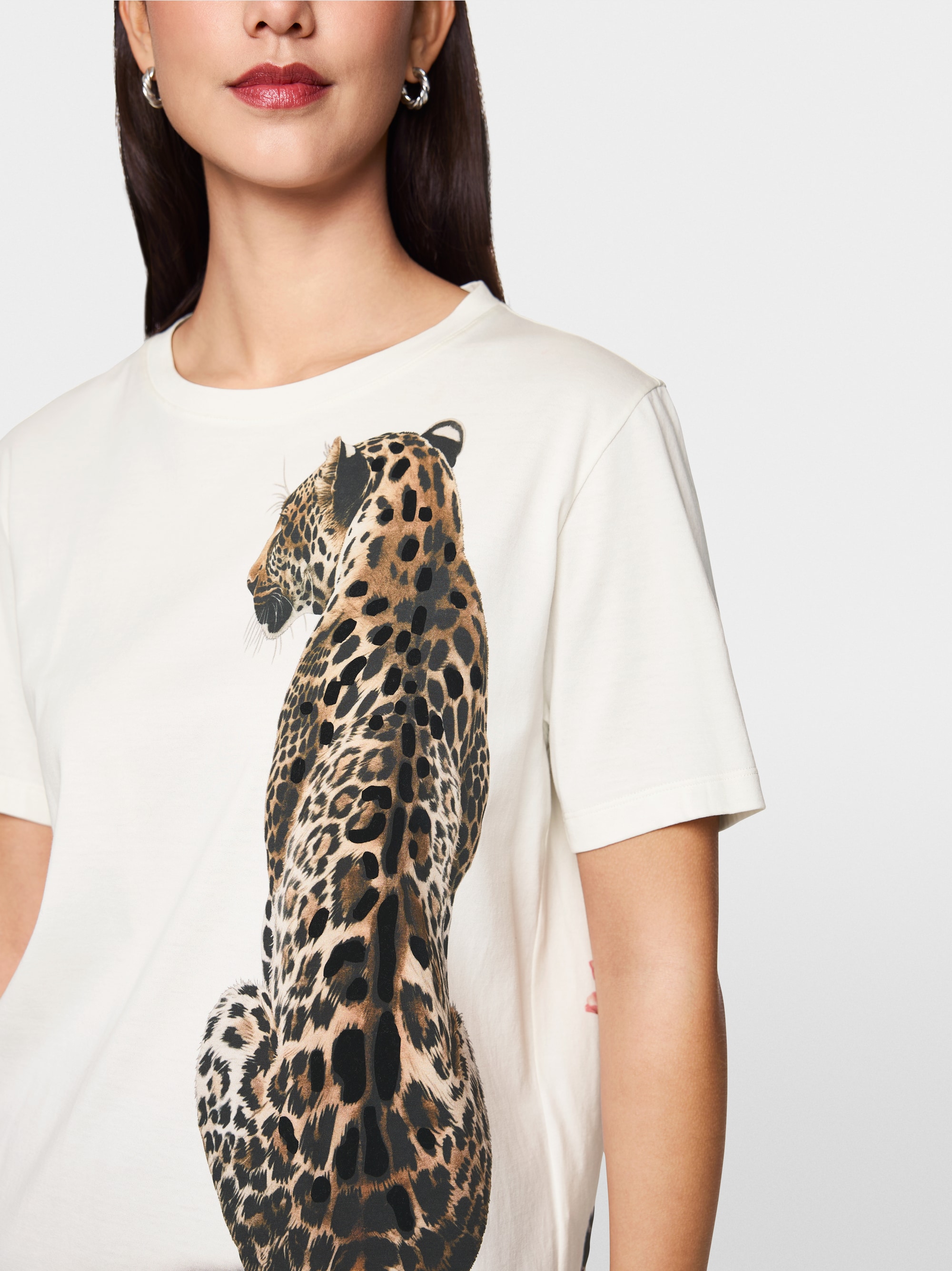 T-shirt avec imprimé léopard