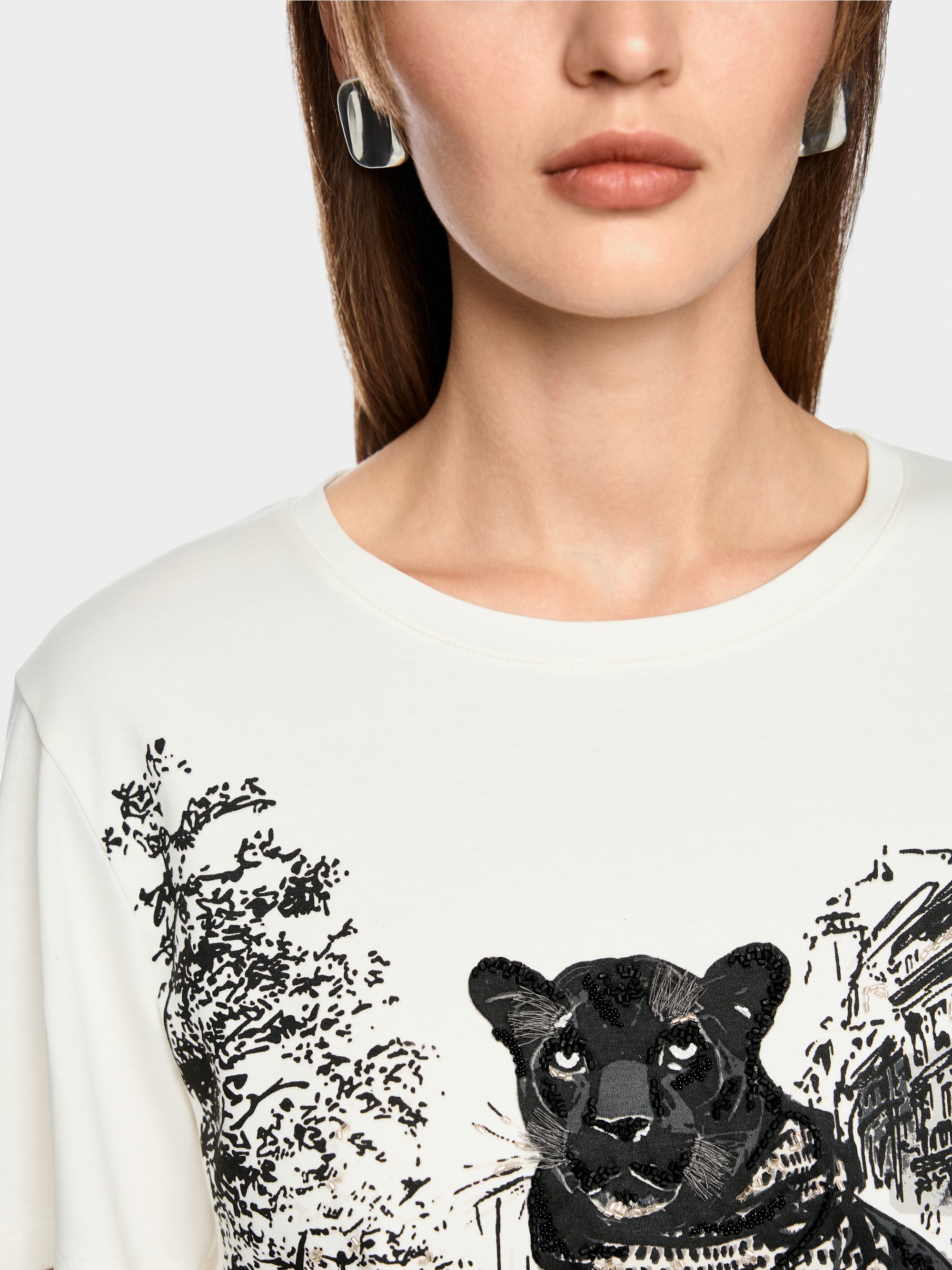 T-shirt avec imprimé panthère