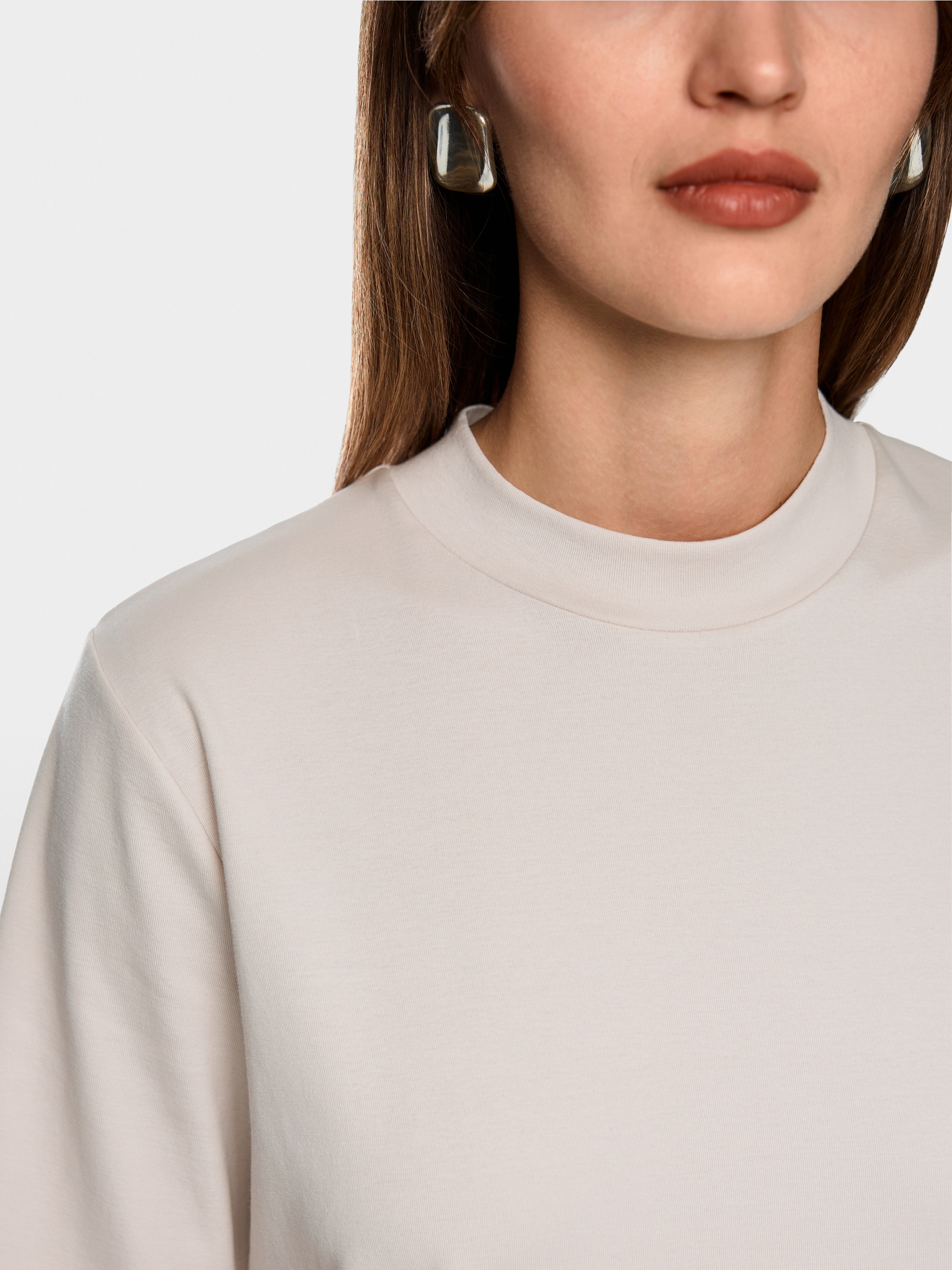 T-shirt avec bordure en soie