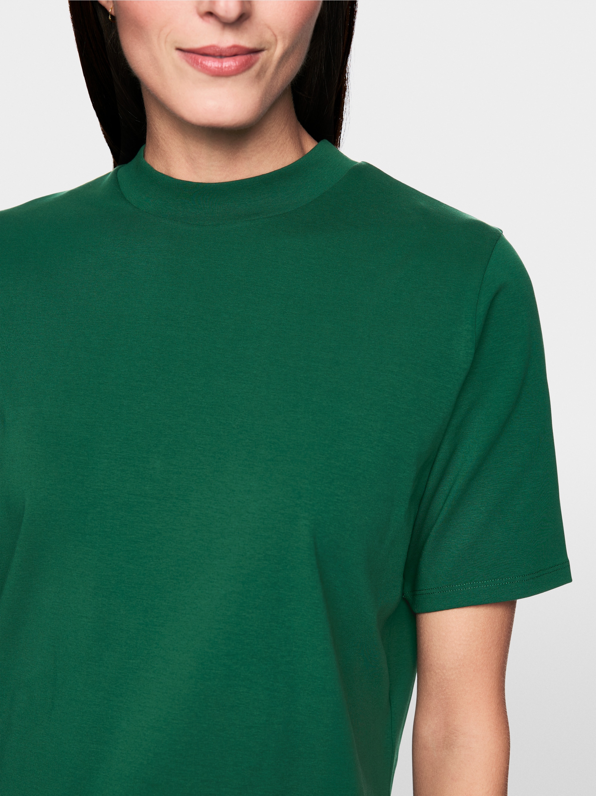 Shirt mit Seidenbesatz