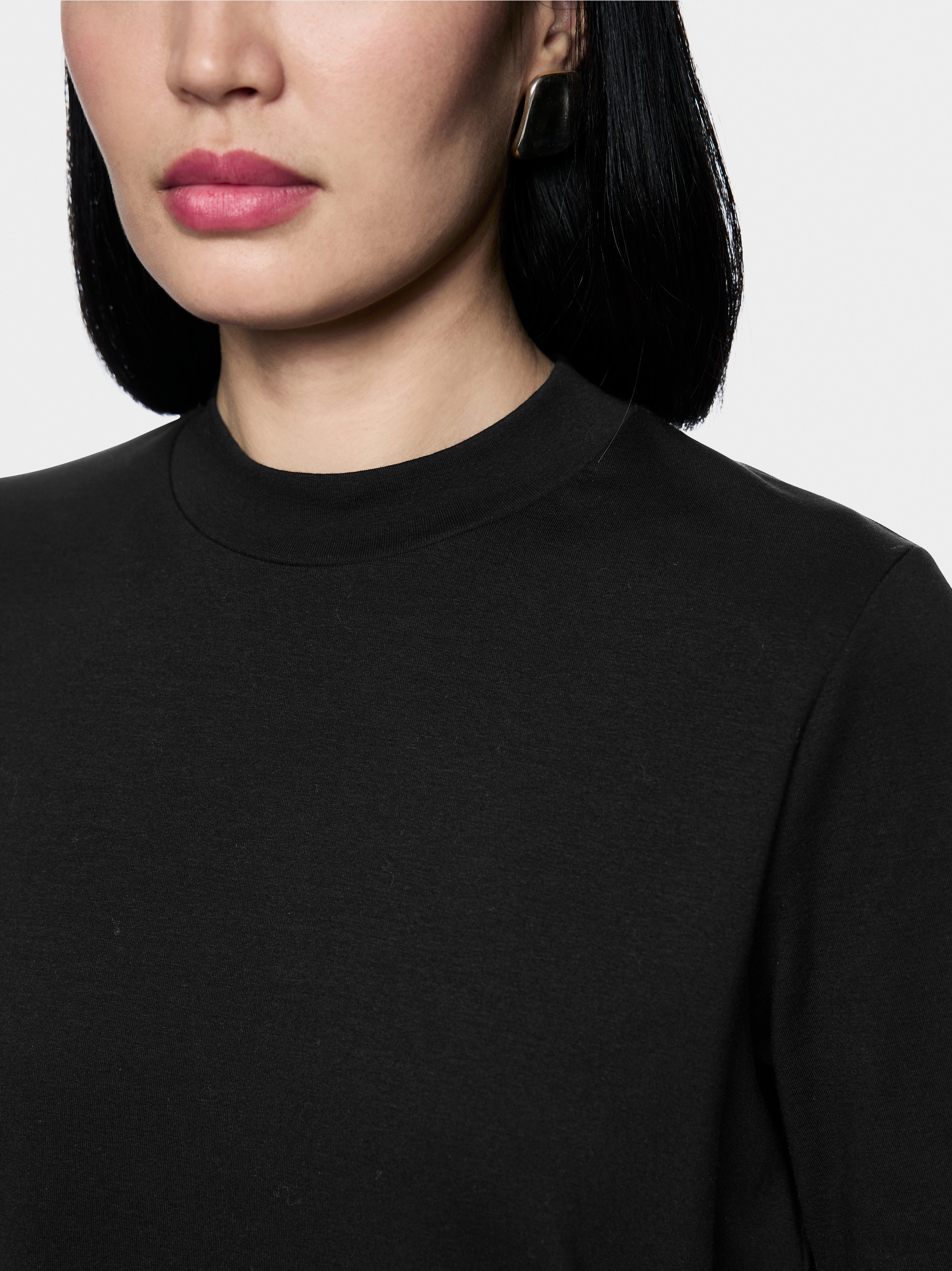Shirt mit Seidenbesatz