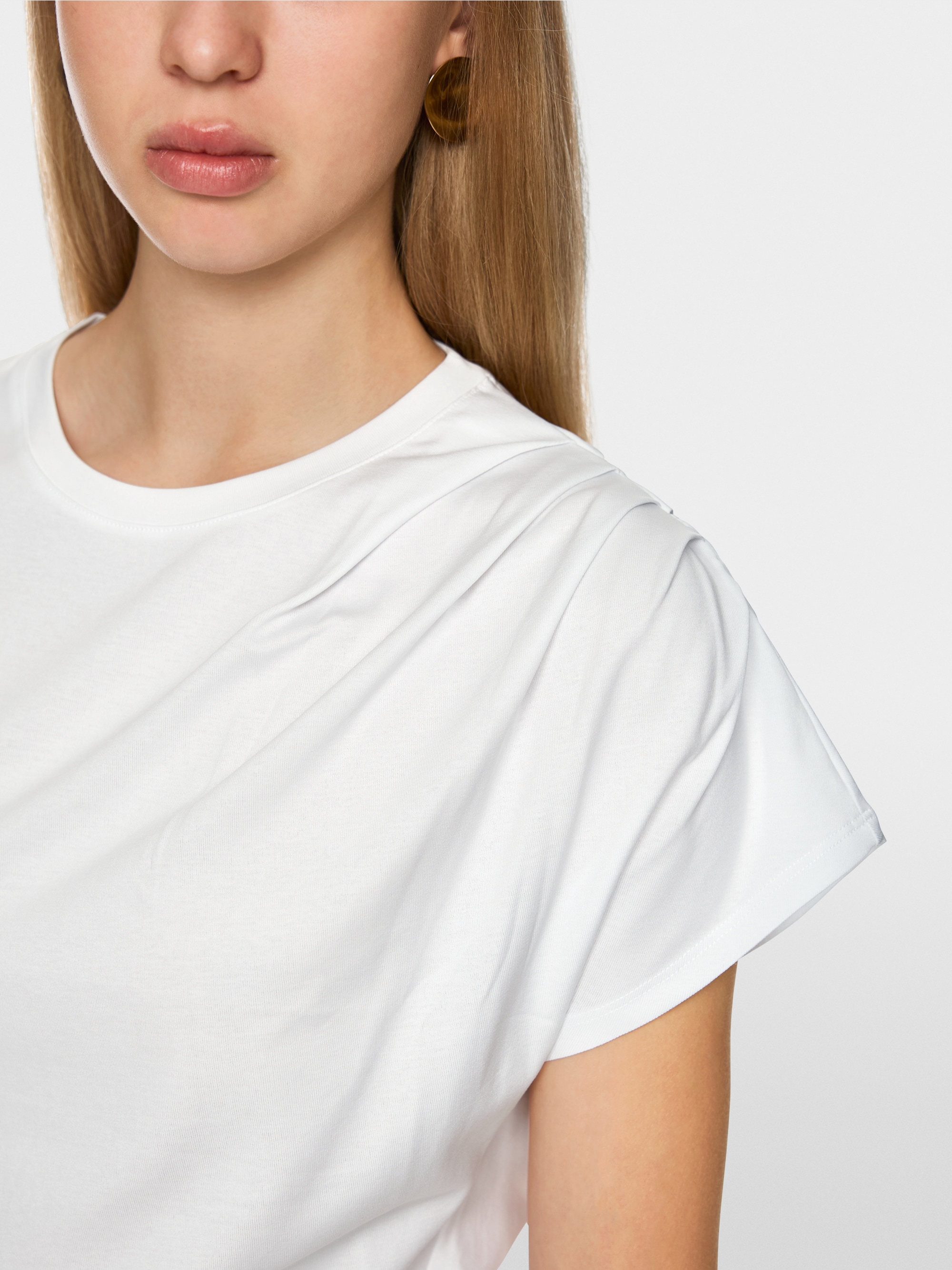 T-Shirt mit Raffung