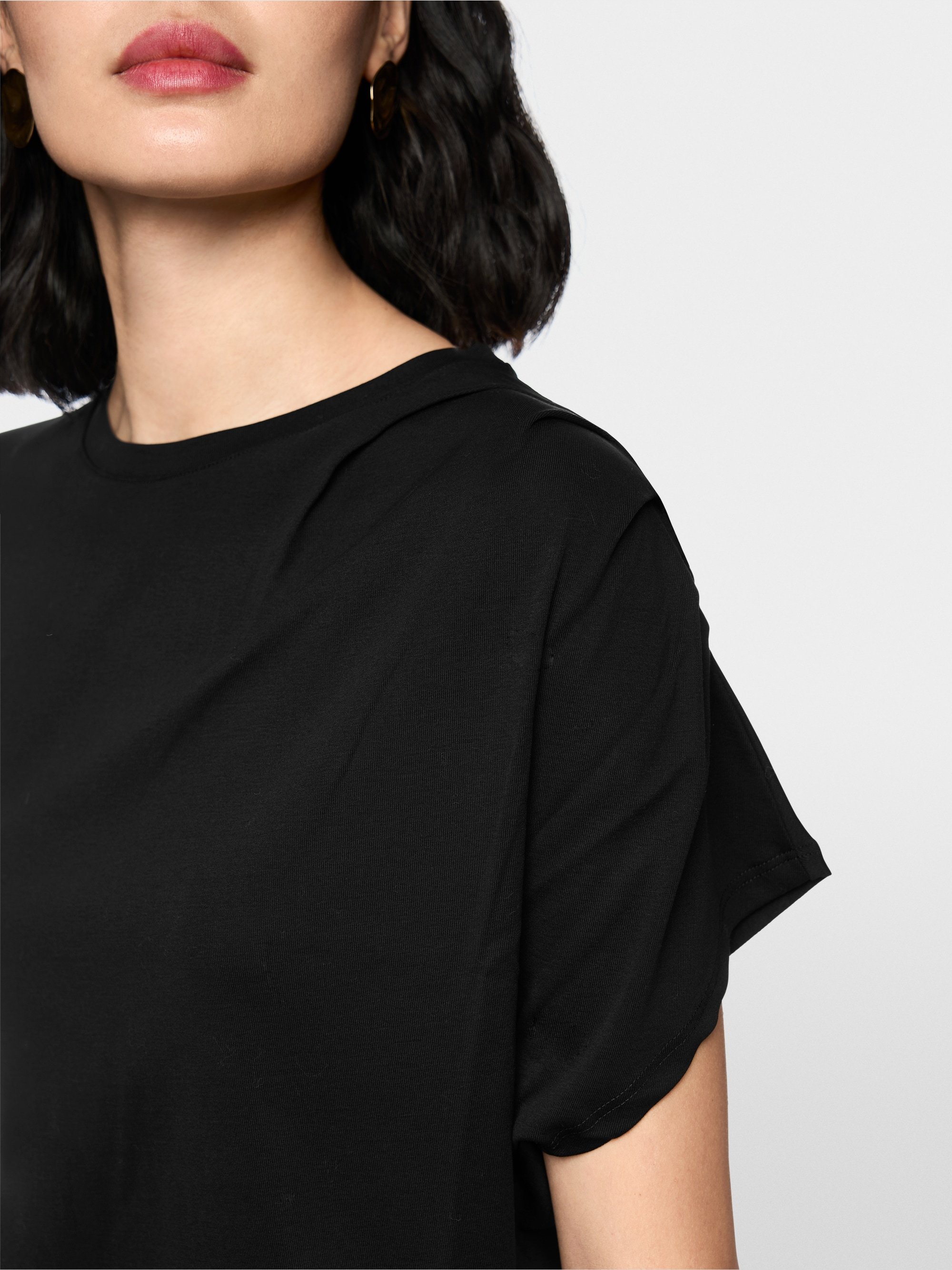 T-shirt met draperieën