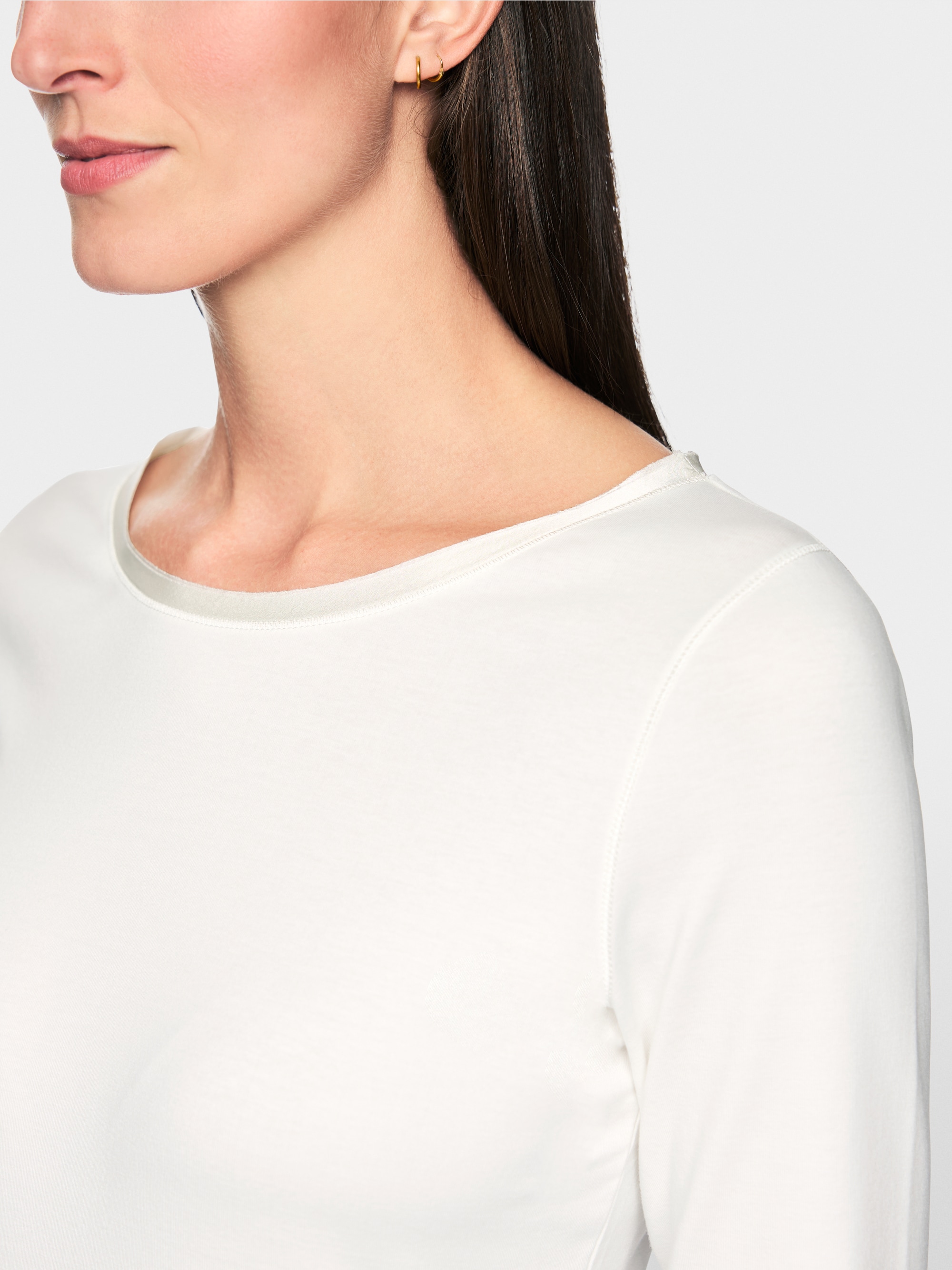 Longsleeve met zijden bies