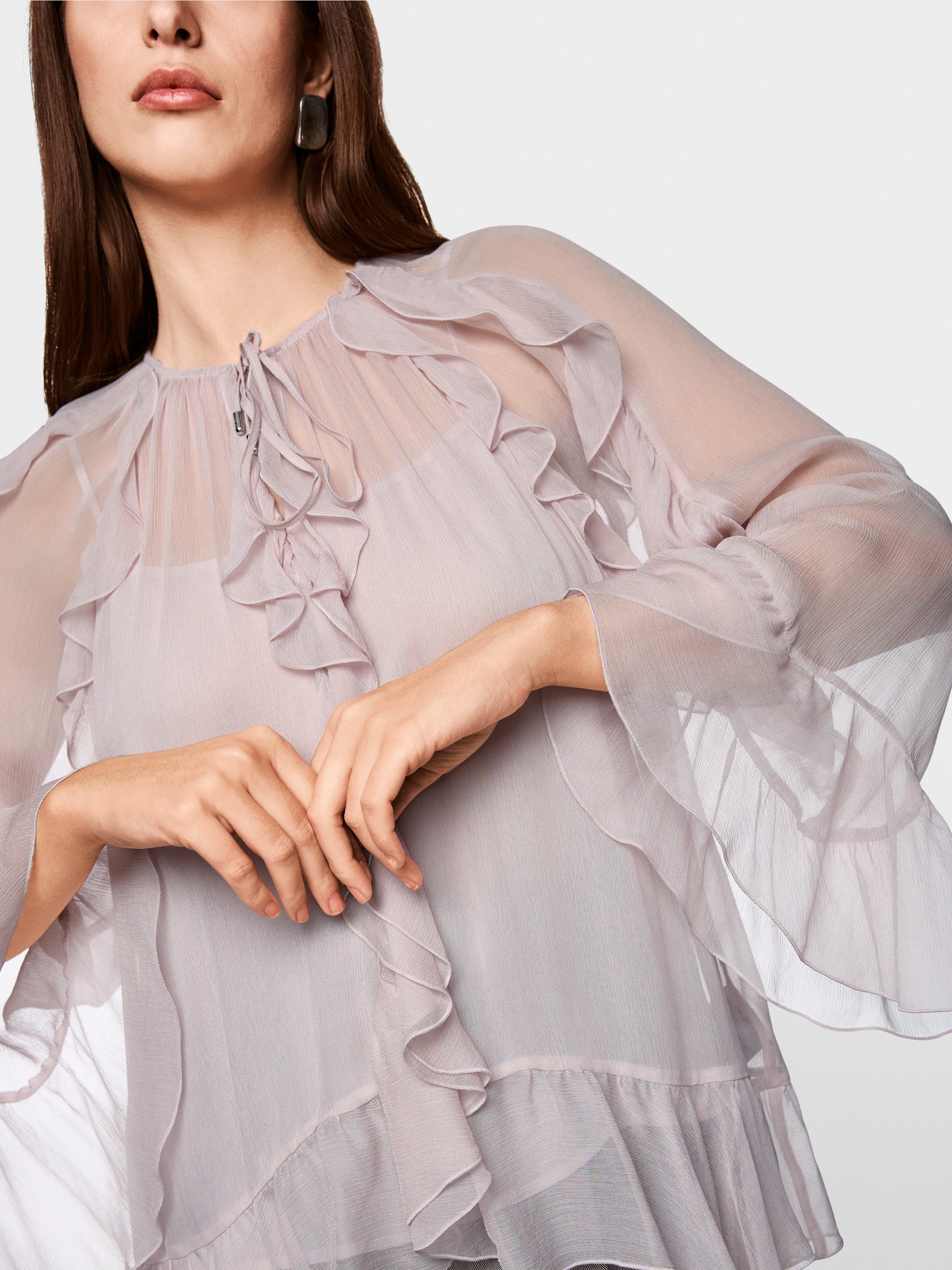 Volant-Bluse im Boho-Stil