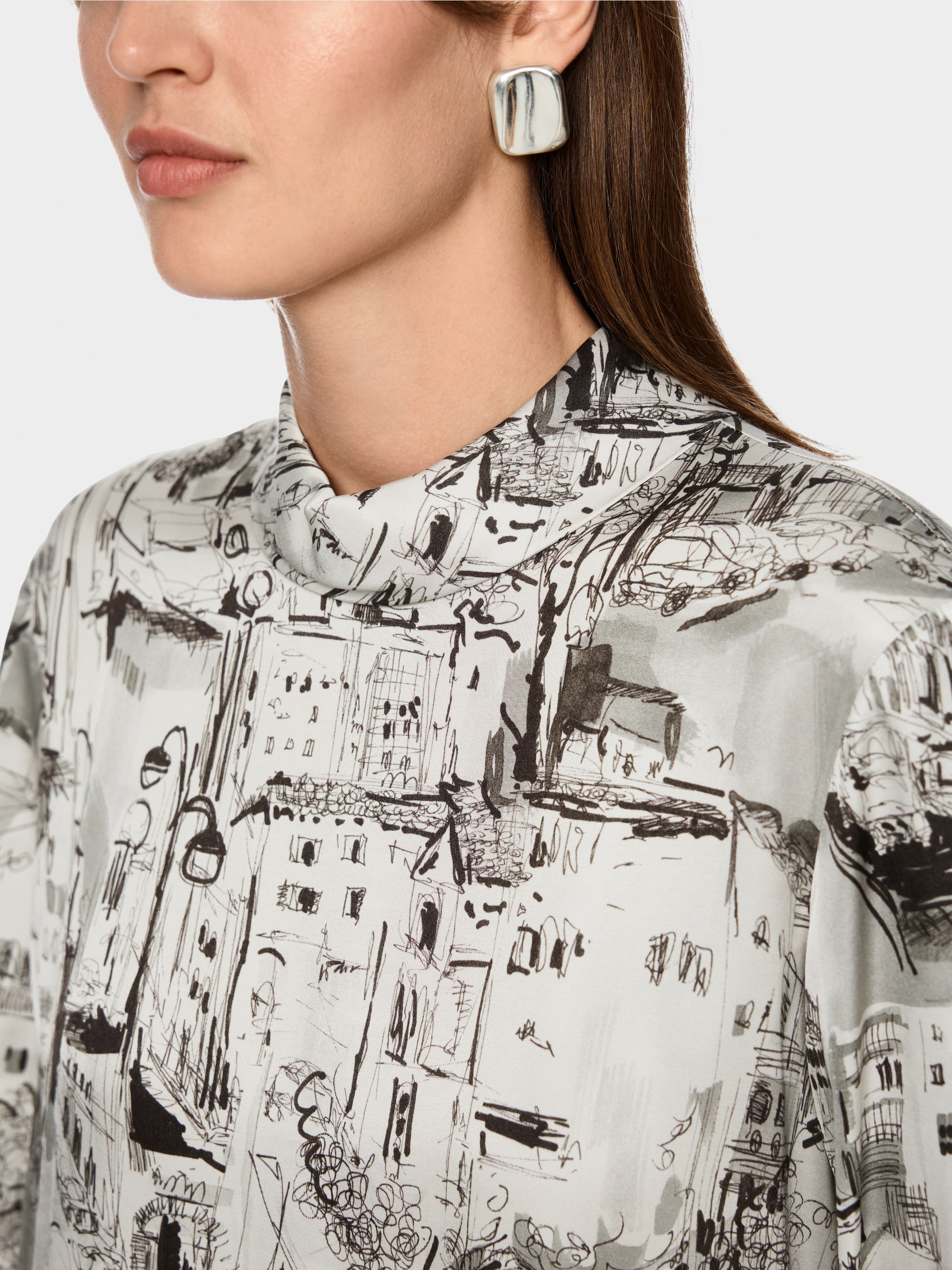 Blouse with CITY print