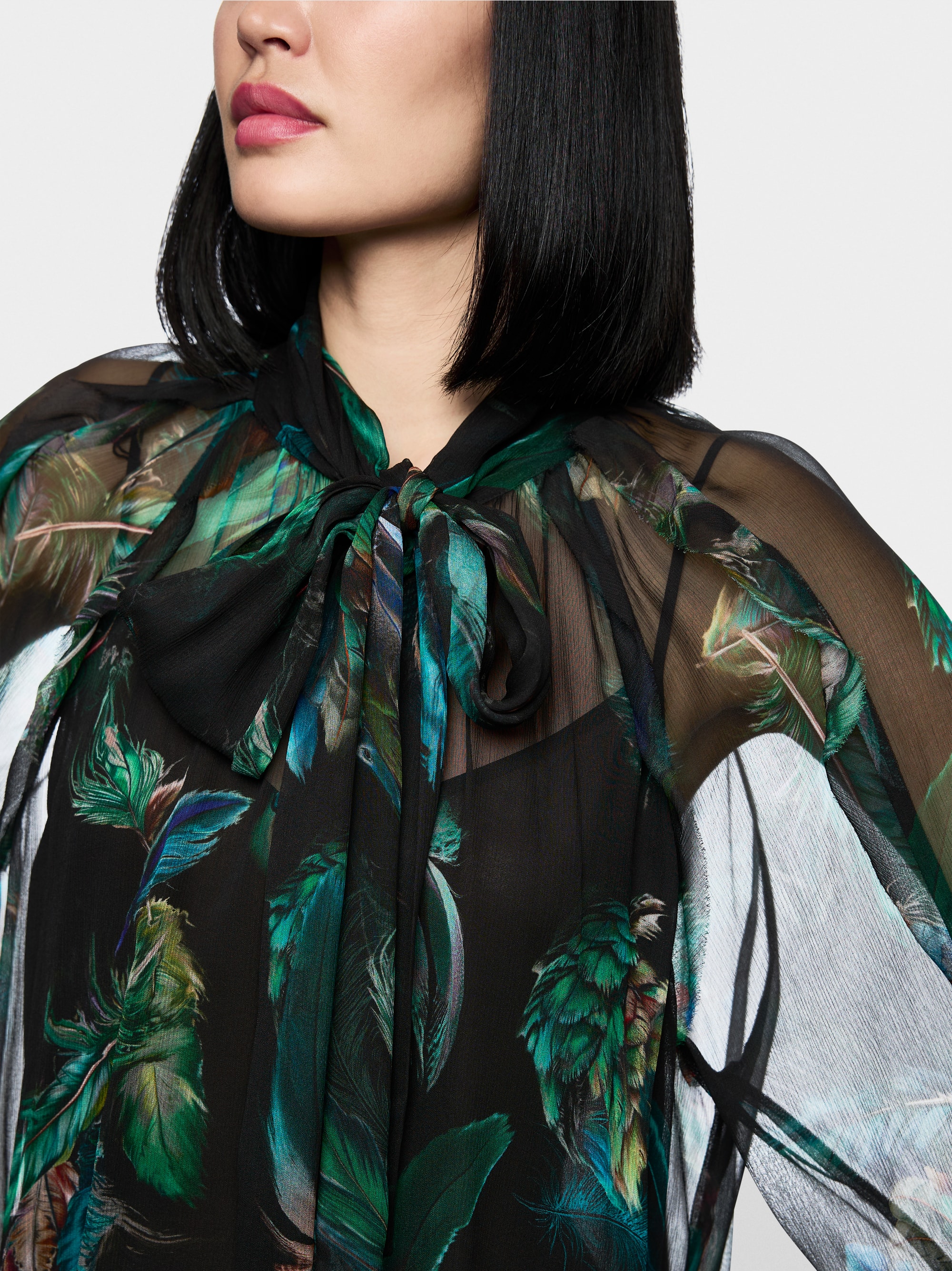 Transparente Bluse aus Viskose