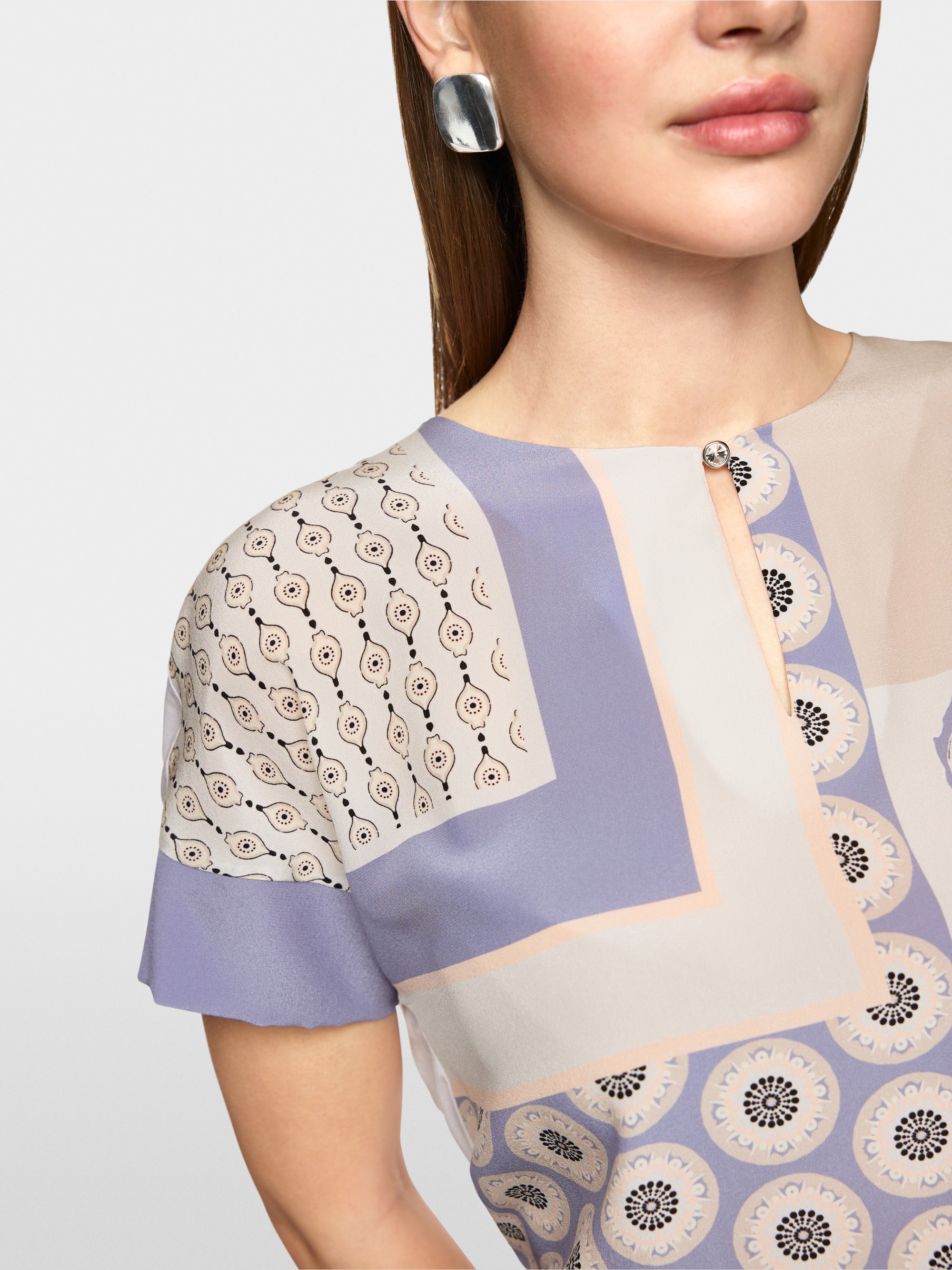 Blusenshirt  mit Materialmix