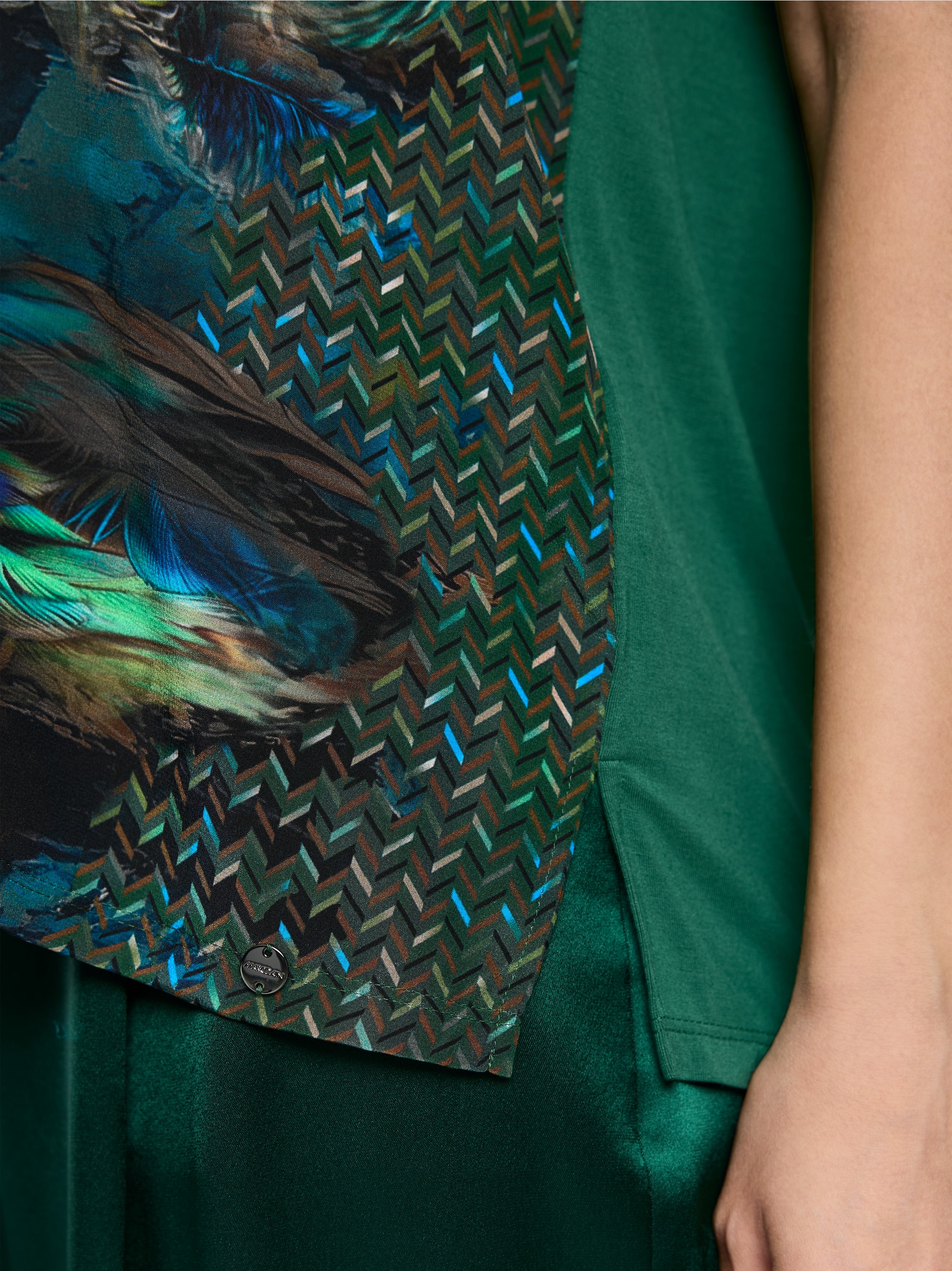 Blouseshirt met printmix