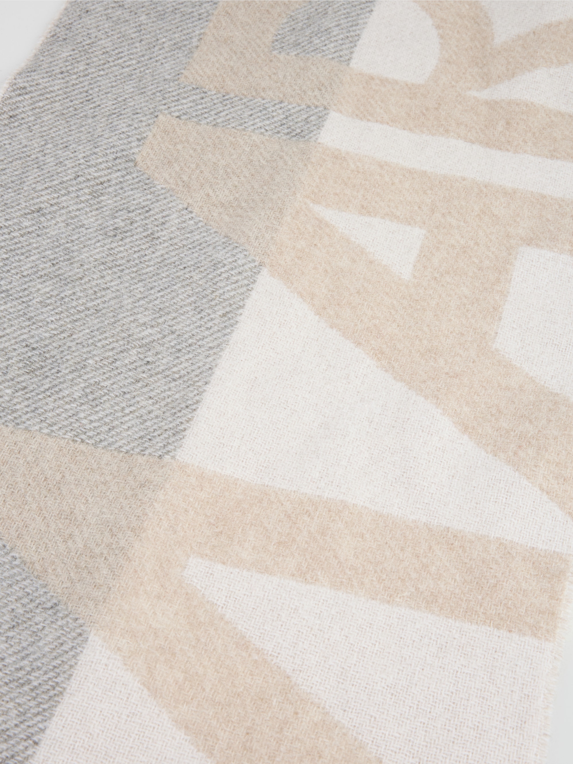 Schal aus Woll-Mix mit Logo-Print