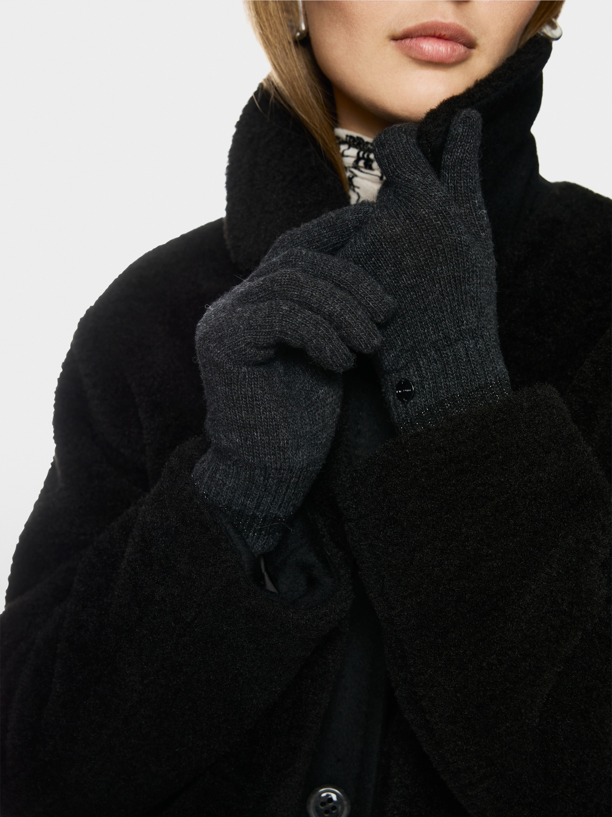 Gants en maille fine avec lurex