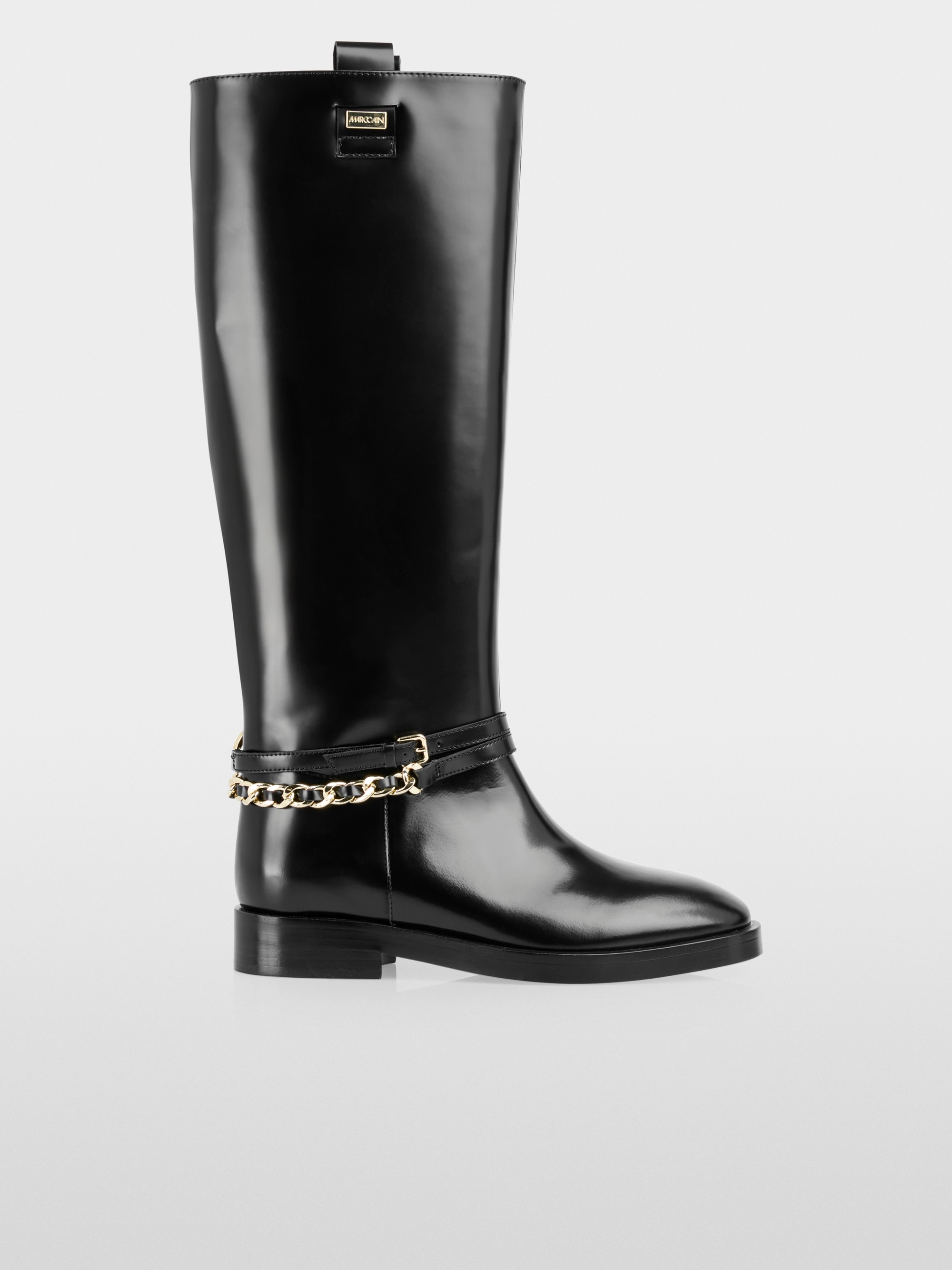Bottes d'équitation en cuir avec détail décoratif