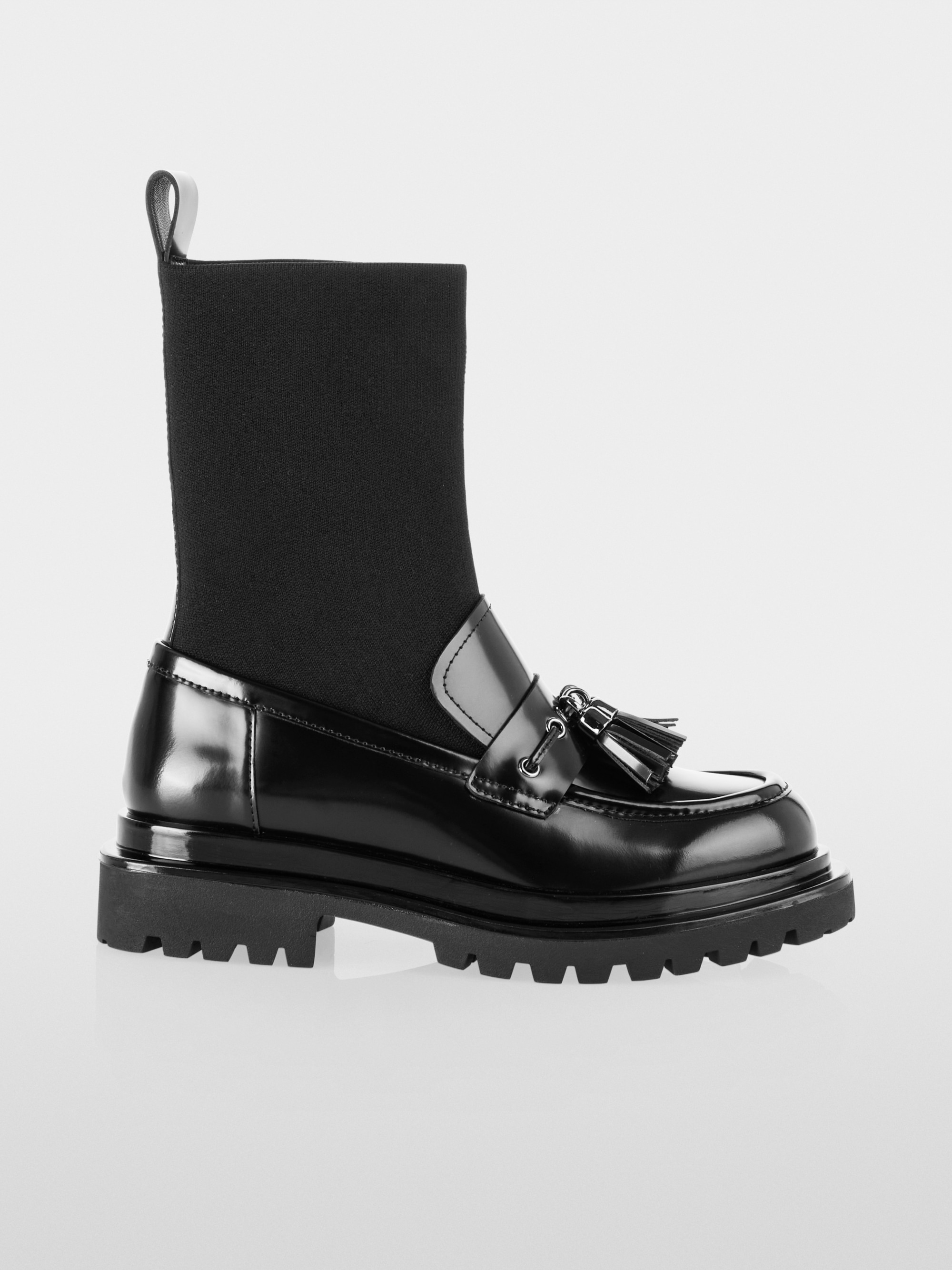 Mocassins à tige tricotée