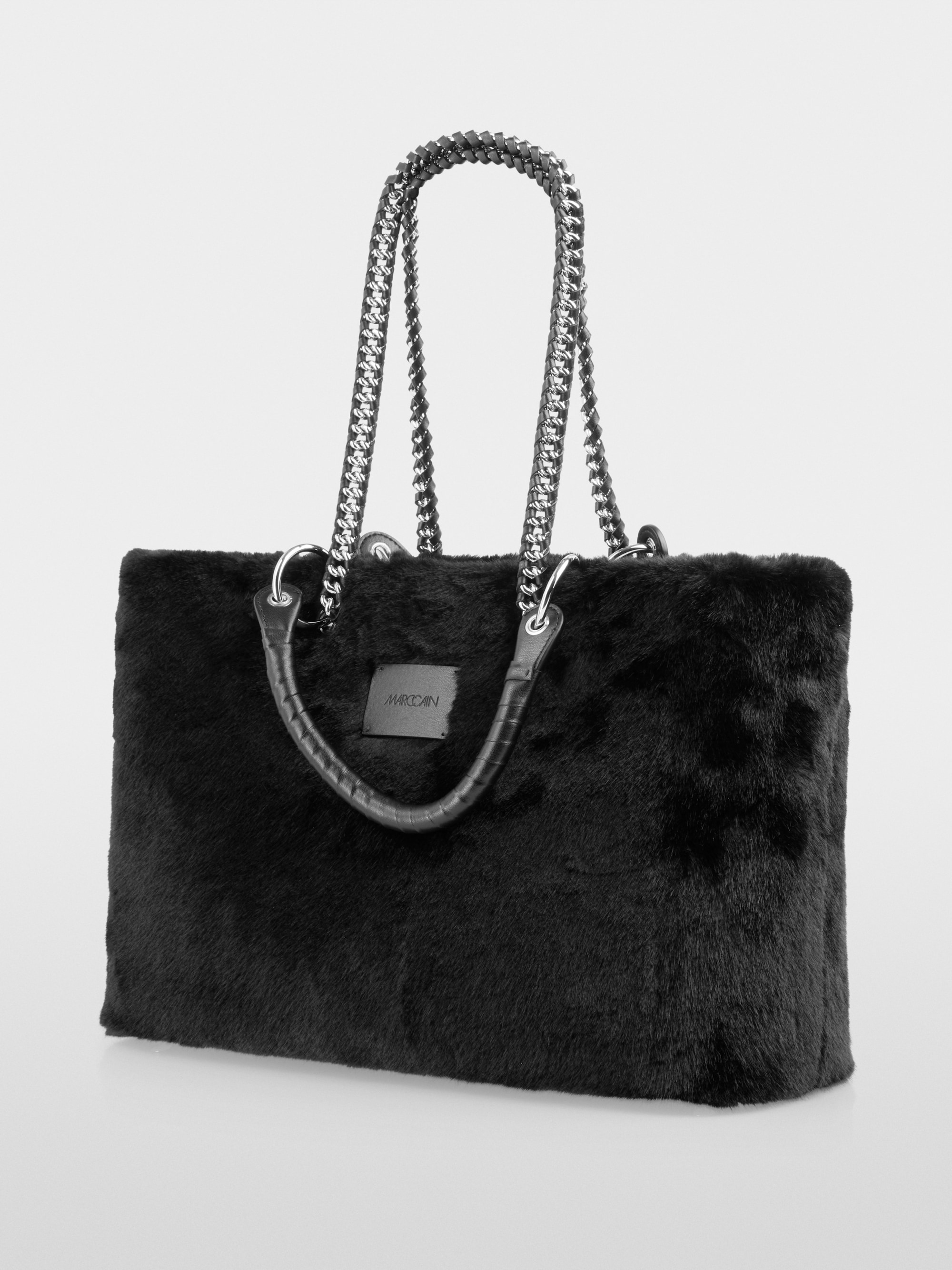 Faux fur shopper
