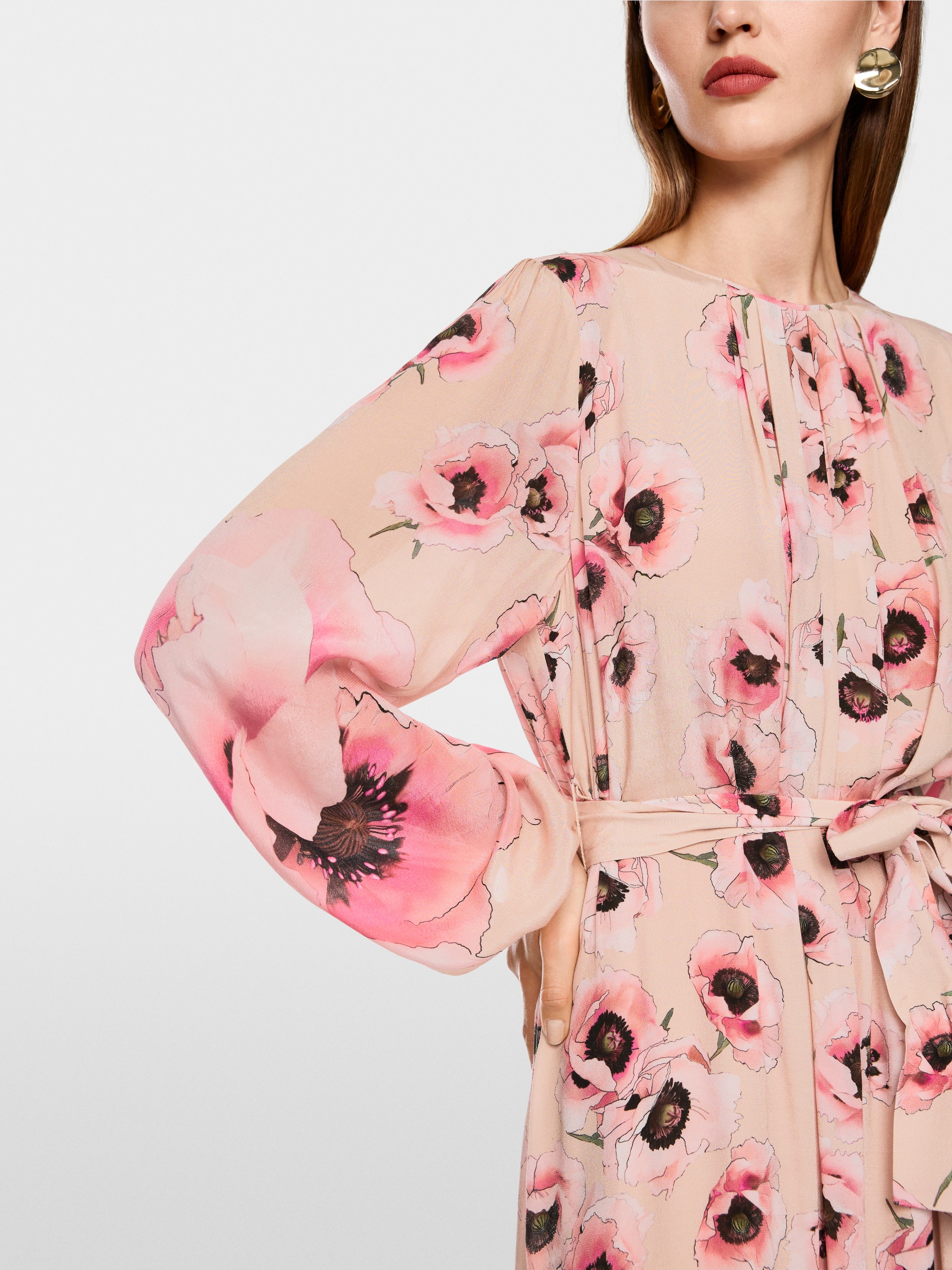 Midi-jurk met bloemenprint